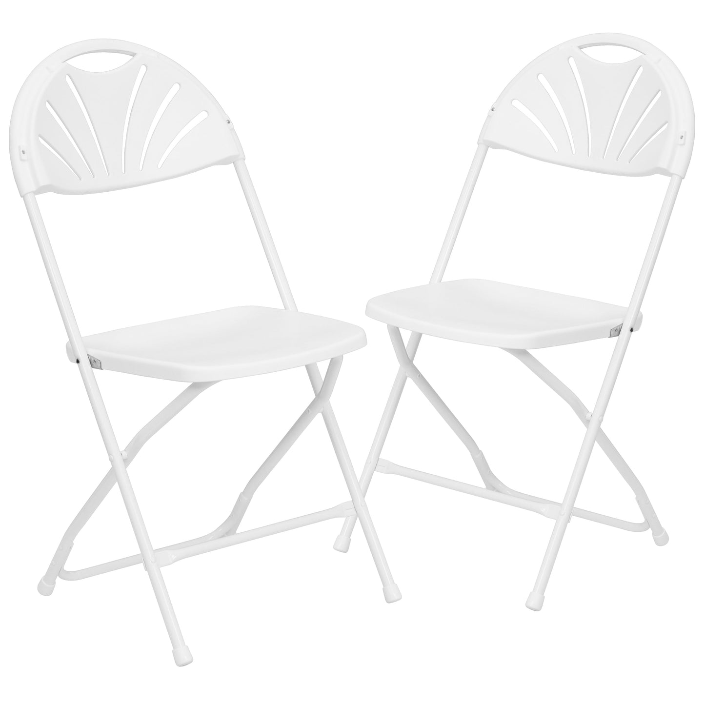 White Plastic Folding Chair 2-LE-L-4-WHITE-GG