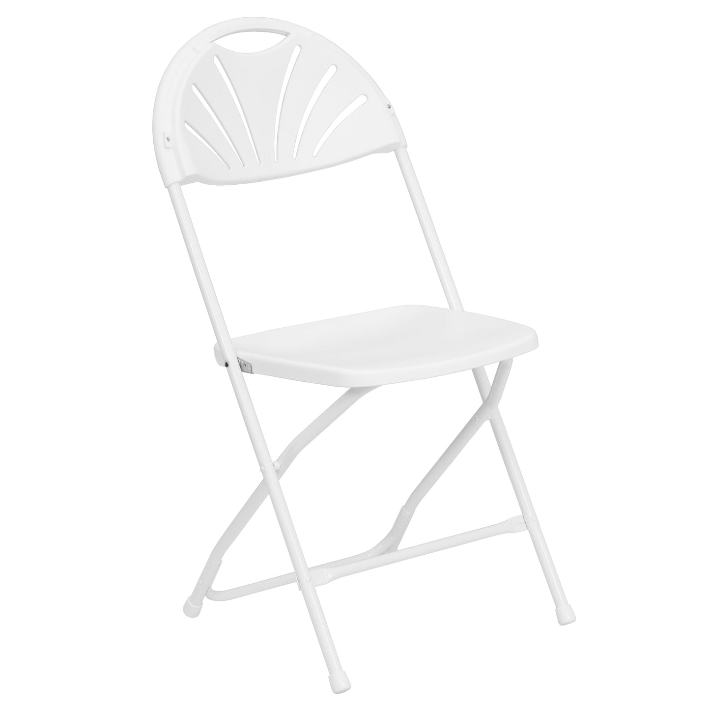 White Plastic Folding Chair 2-LE-L-4-WHITE-GG