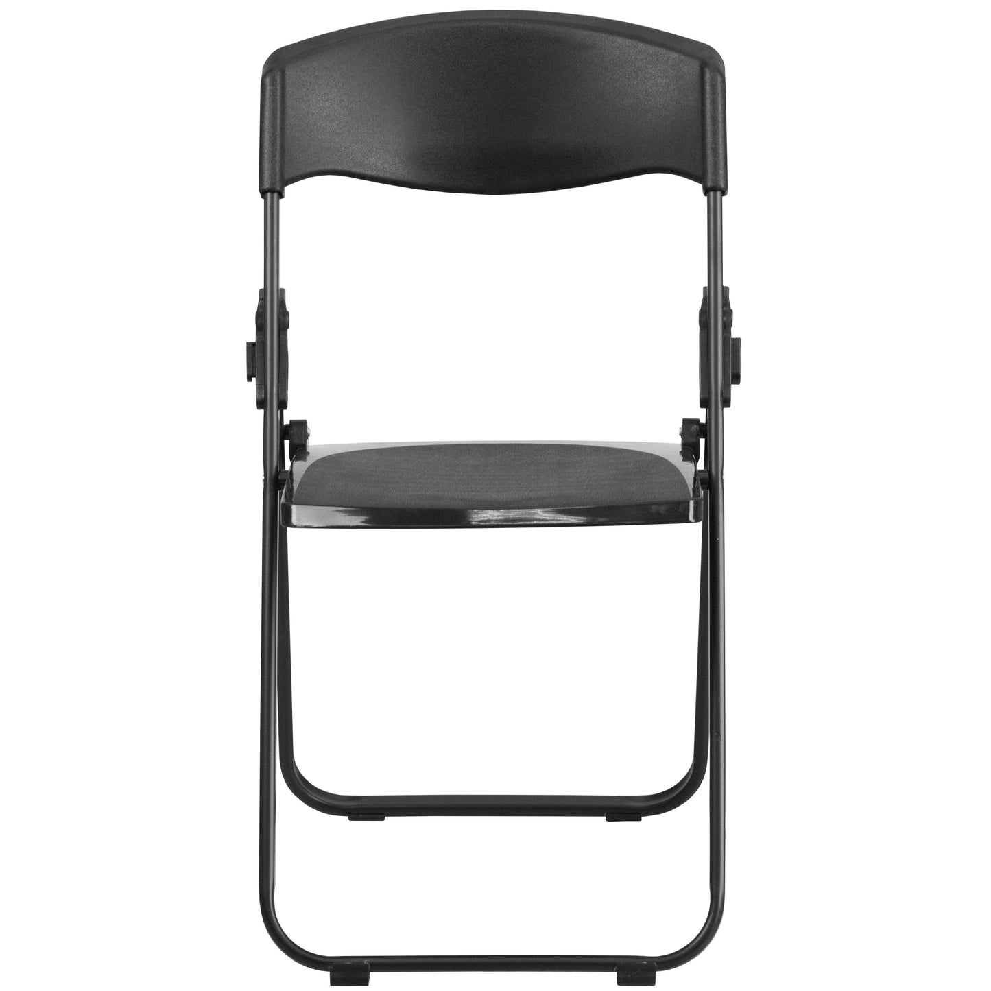 Black Plastic Folding Chair 2-RUT-I-BLACK-GG