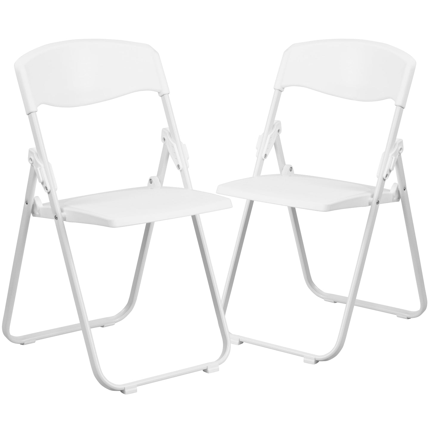 White Plastic Folding Chair 2-RUT-I-WHITE-GG