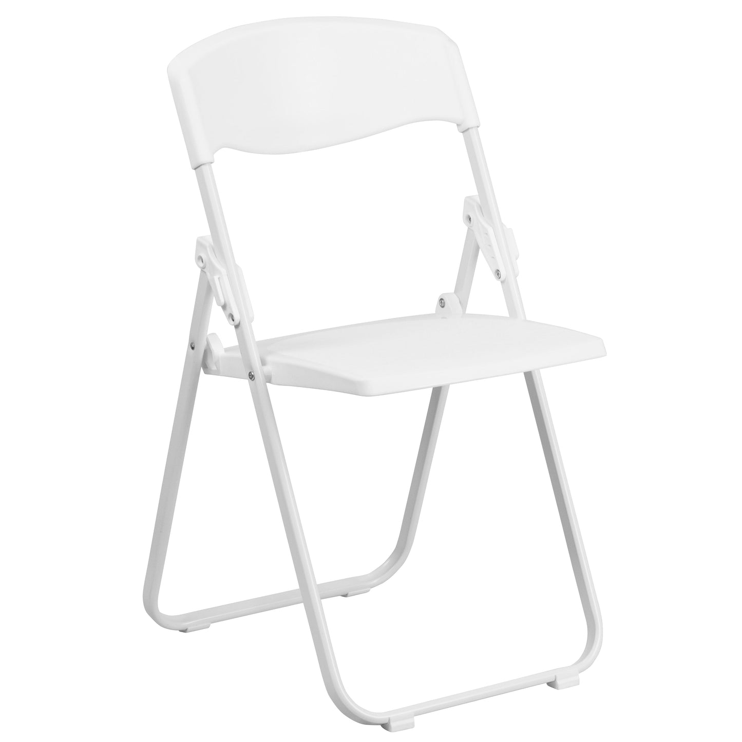 White Plastic Folding Chair 2-RUT-I-WHITE-GG