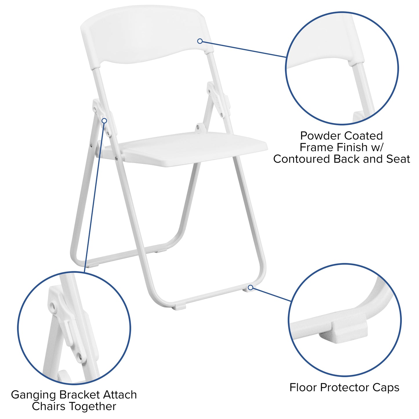 White Plastic Folding Chair 2-RUT-I-WHITE-GG