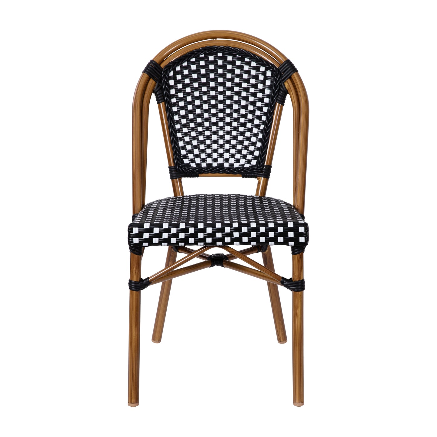 2PK Black/White Paris Chair 2-SDA-AD642001-BKWH-NAT-GG