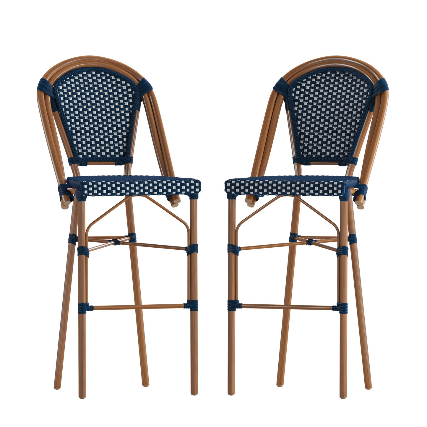 2PK Navy/White Paris Chair 2-SDA-AD642001-BS-NVYWH-NAT-GG