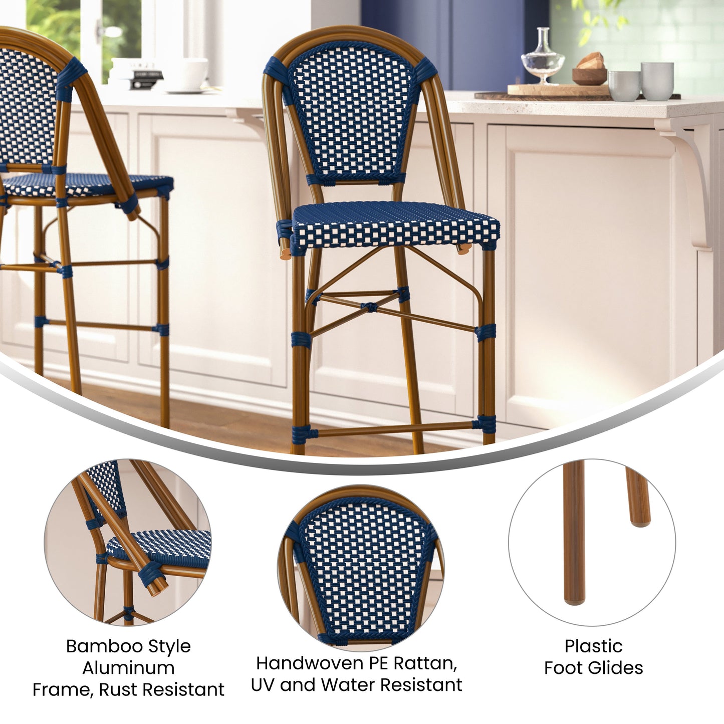 2PK Navy/White Paris Chair 2-SDA-AD642001-BS-NVYWH-NAT-GG