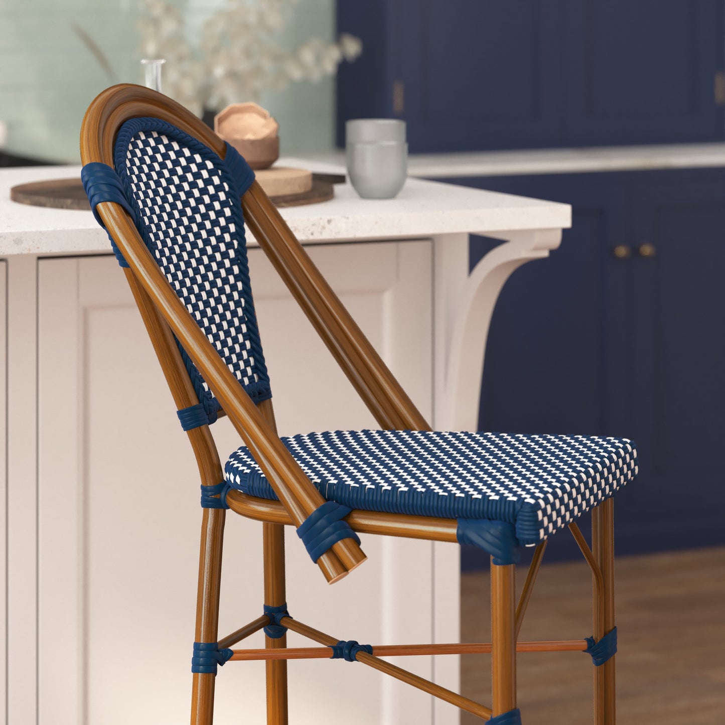 2PK Navy/White Paris Chair 2-SDA-AD642001-BS-NVYWH-NAT-GG