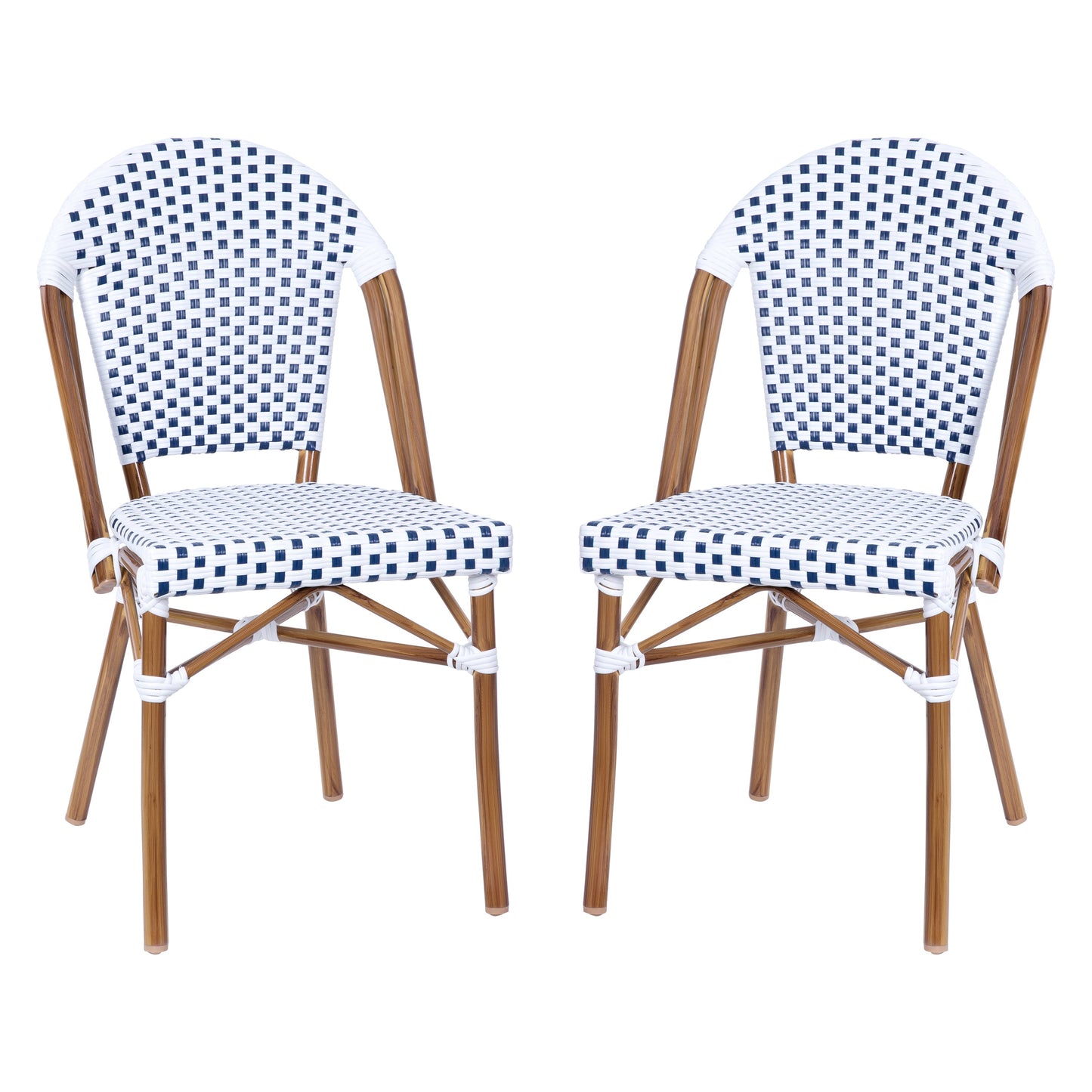 Classic Commercial Grade Indoor/Outdoor French Bistro Chair, Set of 2