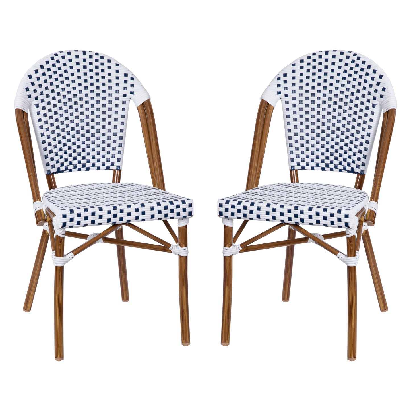 2PK White/Navy Paris Chair 2-SDA-AD642001-F-WHNVY-NAT-GG