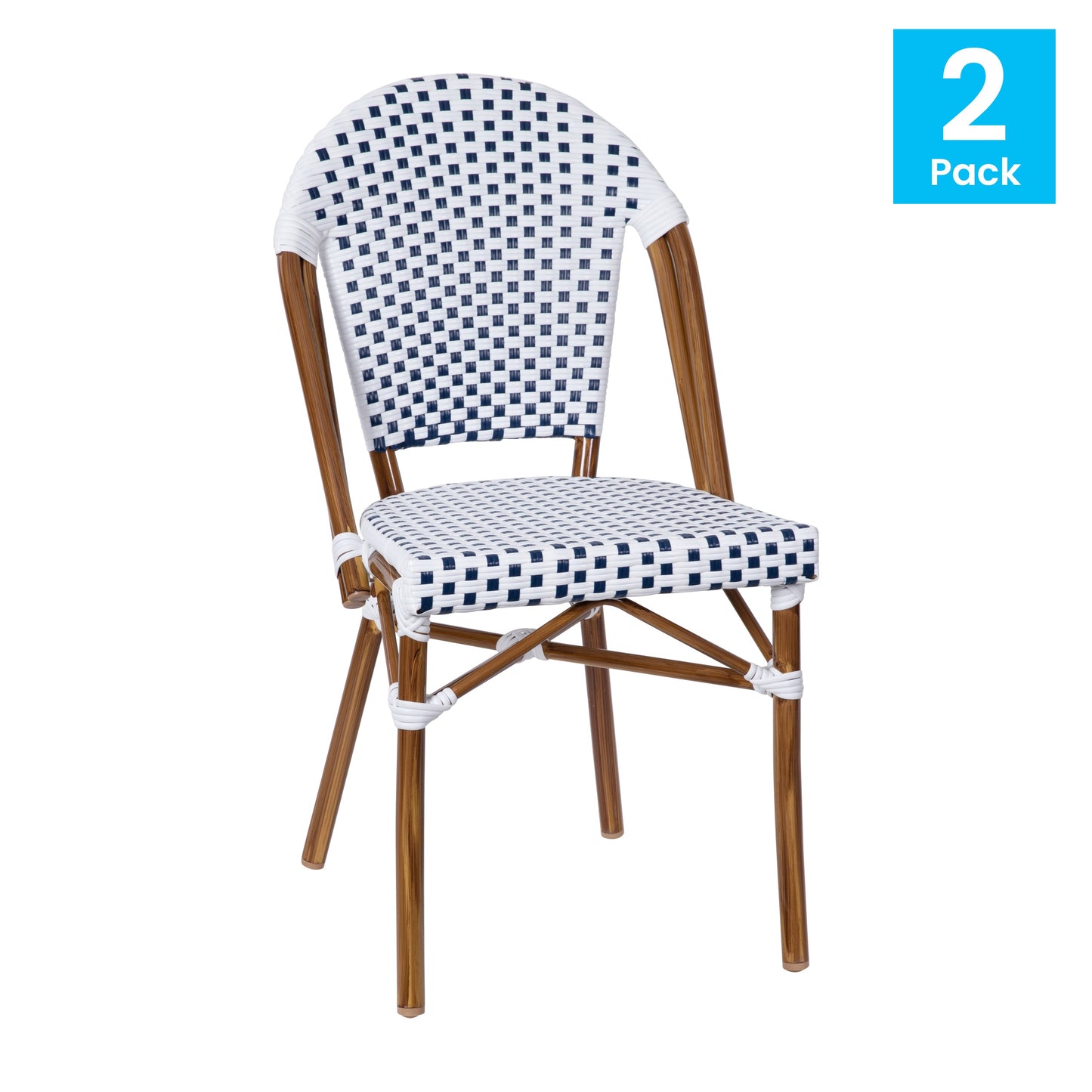 2PK White/Navy Paris Chair 2-SDA-AD642001-F-WHNVY-NAT-GG