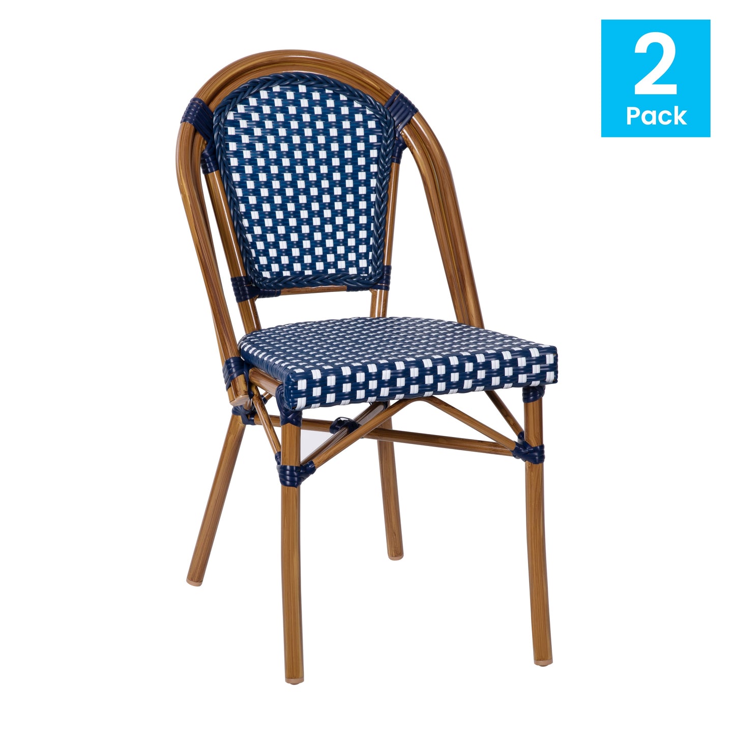 2PK Navy/White Paris Chair 2-SDA-AD642001-NVYWH-NAT-GG