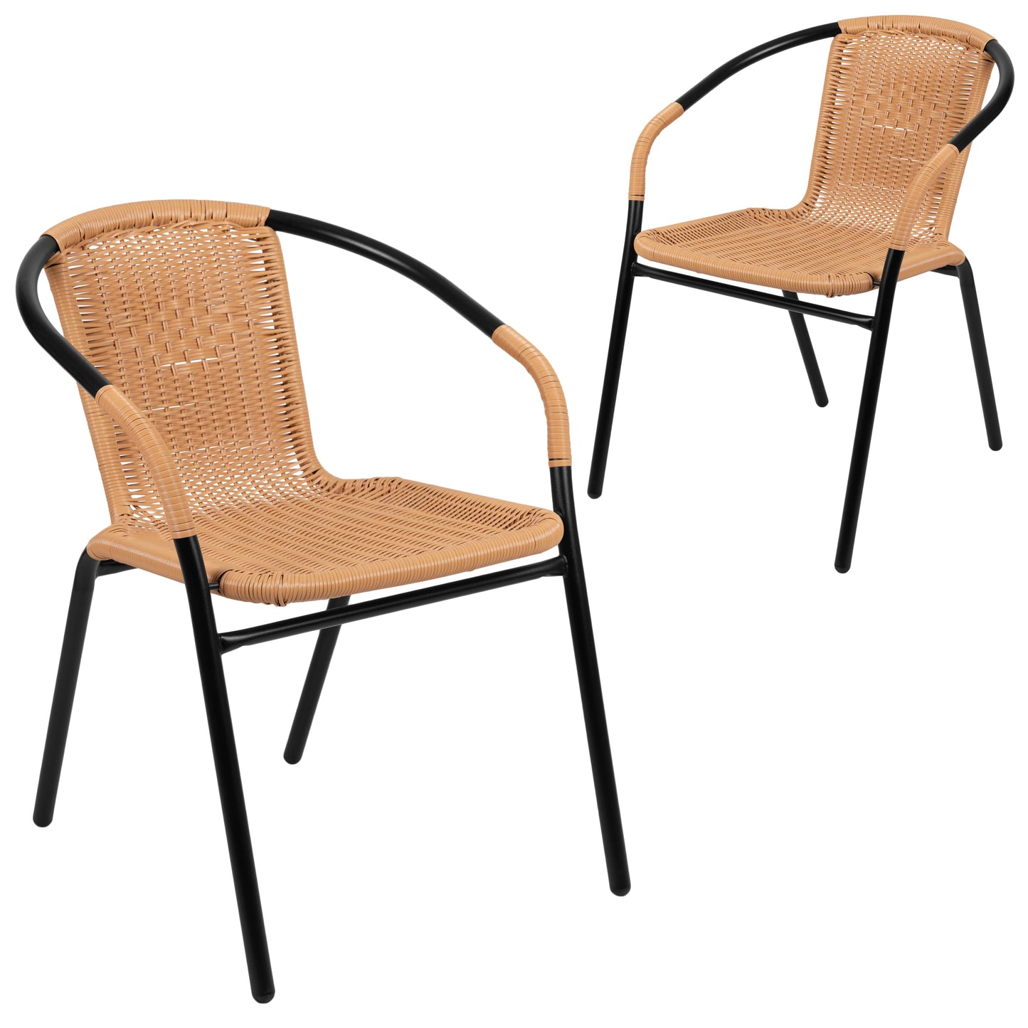 Set of 2 Contemporary Patio Chairs for Indoor and Outdoor Use