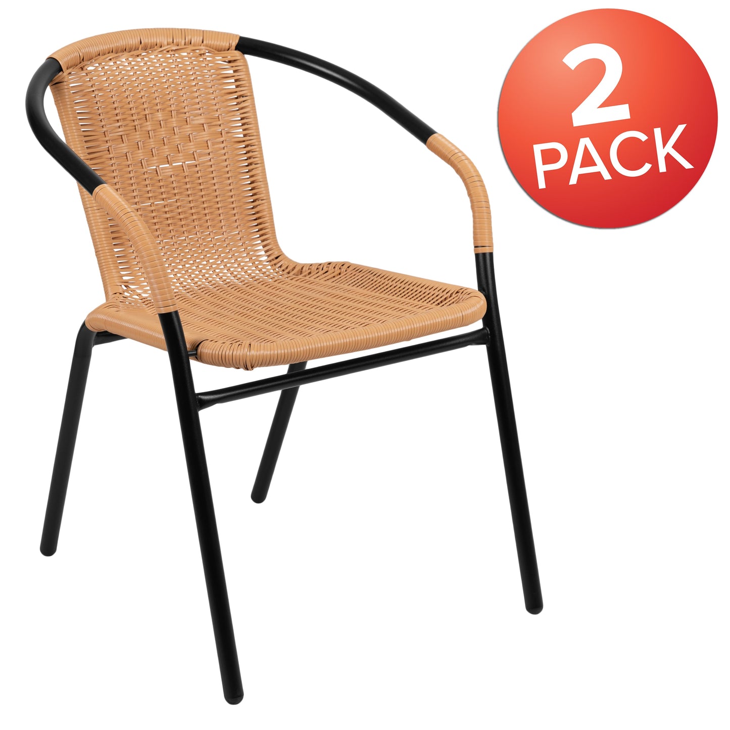 Set of 2 Contemporary Patio Chairs for Indoor and Outdoor Use