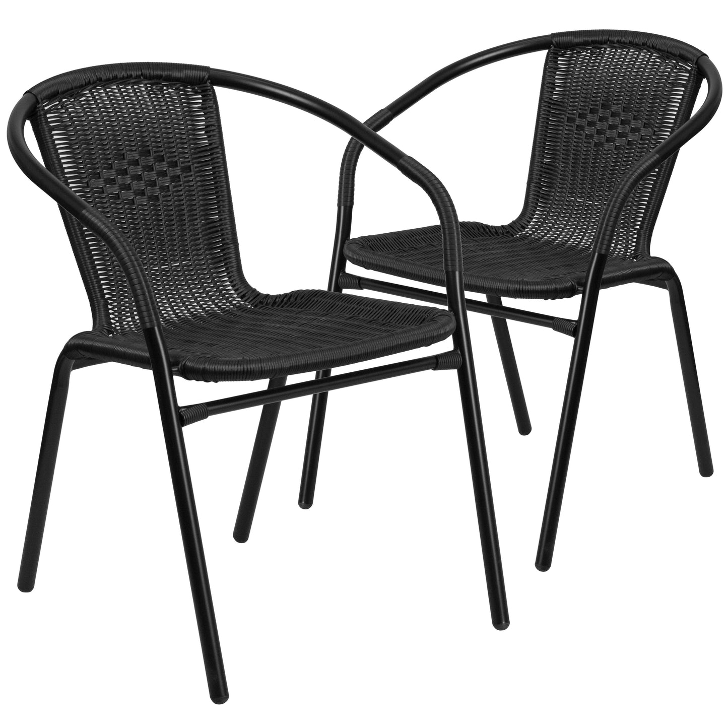 Set of 2 Contemporary Patio Chairs for Indoor and Outdoor Use