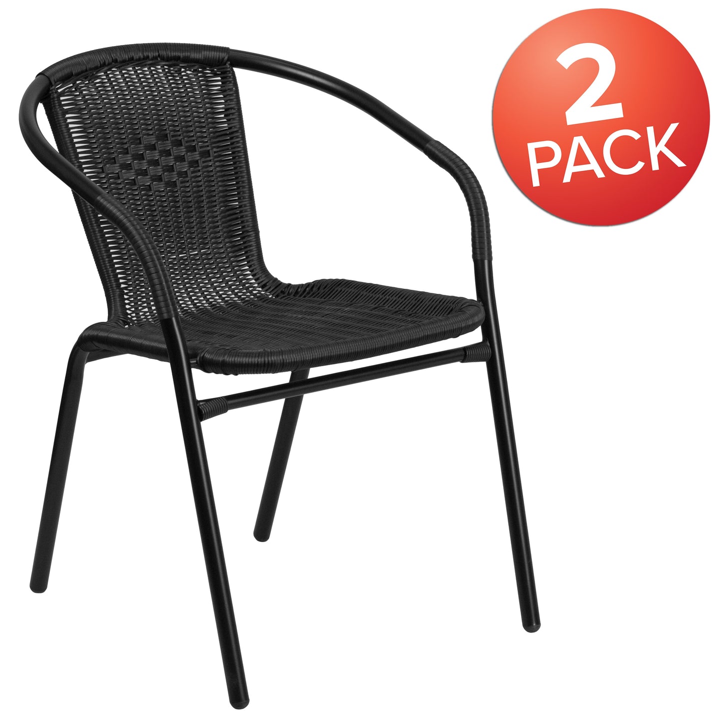 Set of 2 Contemporary Patio Chairs for Indoor and Outdoor Use