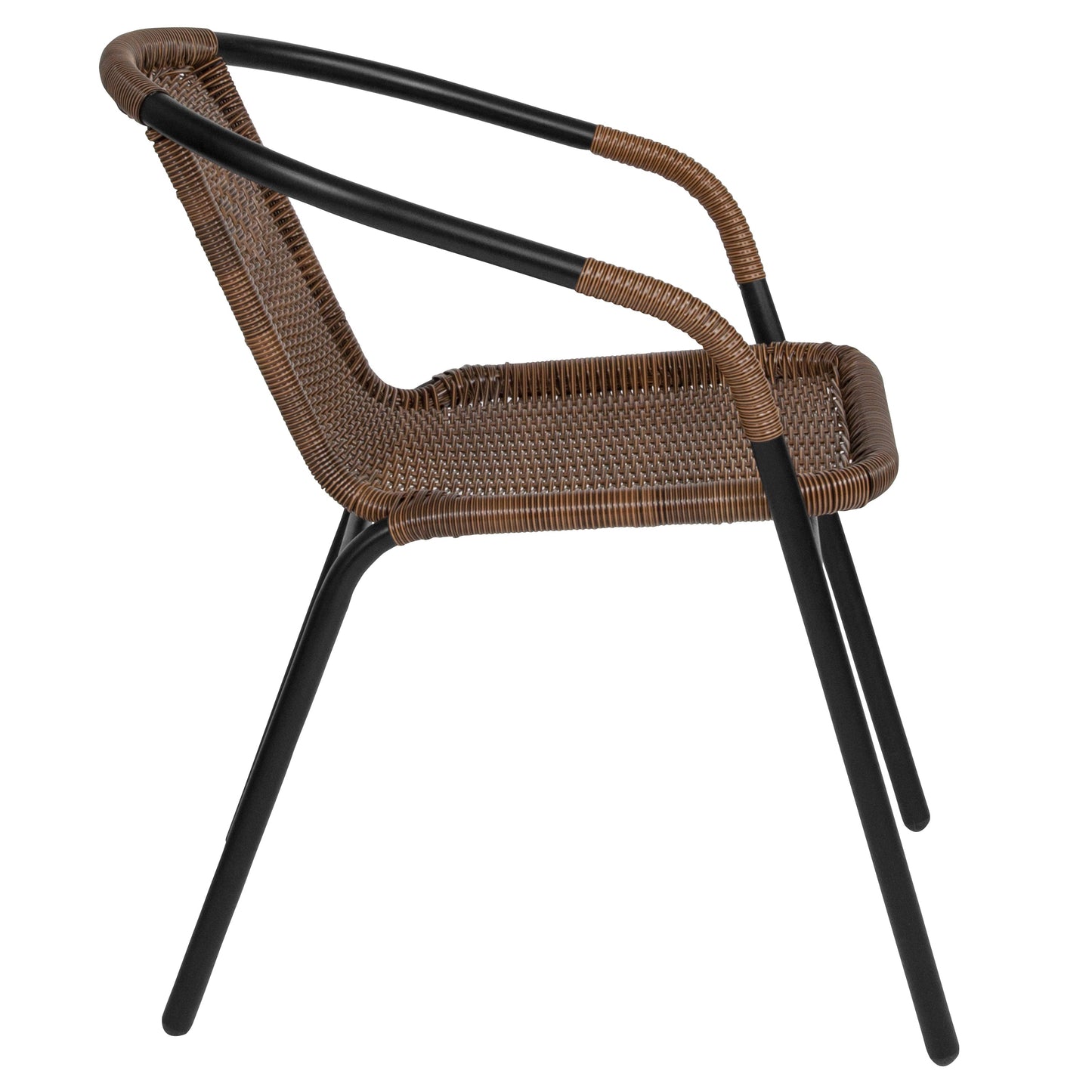 Brown Rattan Stack Chair 2-TLH-037-DK-BN-GG