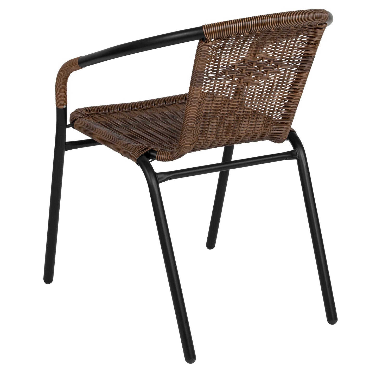 Brown Rattan Stack Chair 2-TLH-037-DK-BN-GG