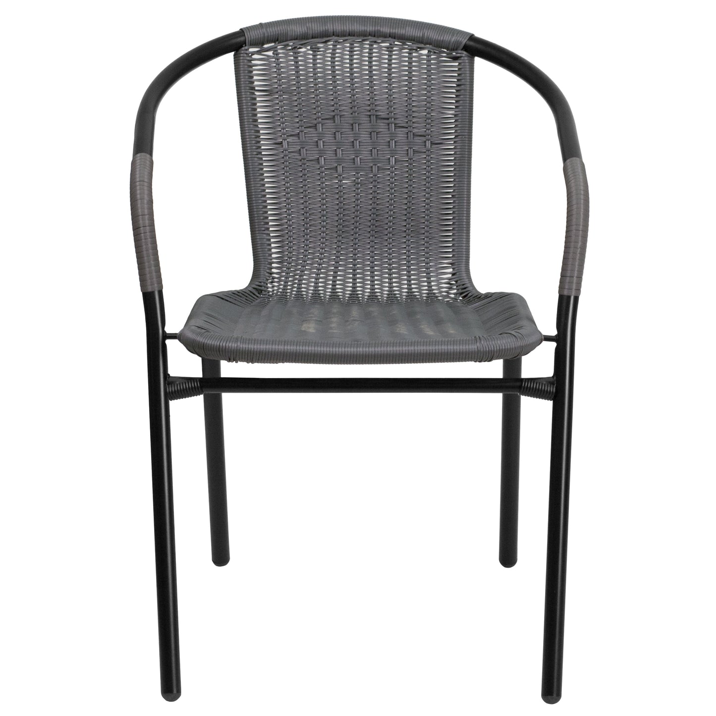 Gray Rattan Stack Chair 2-TLH-037-GY-GG