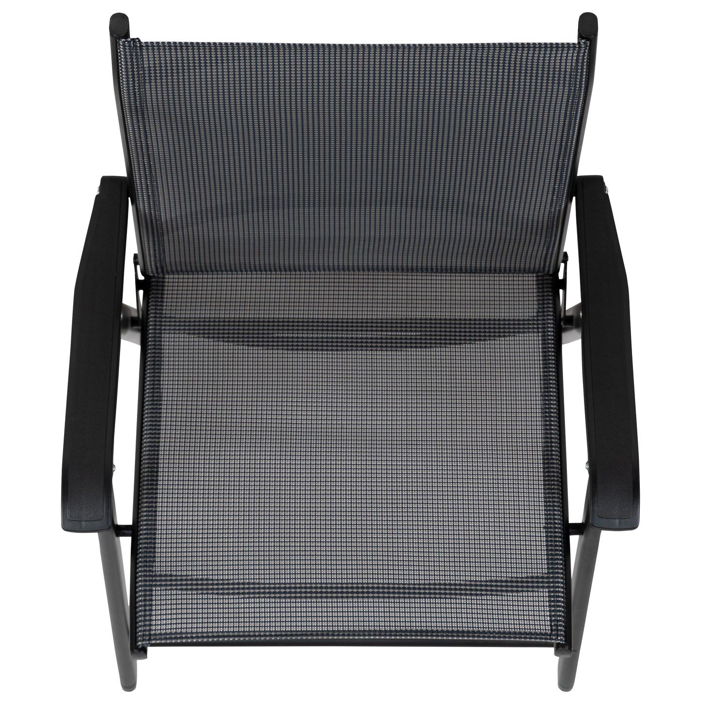 2PK GY/BK Folding Patio Chair 2-TLH-SC-044-B-GG