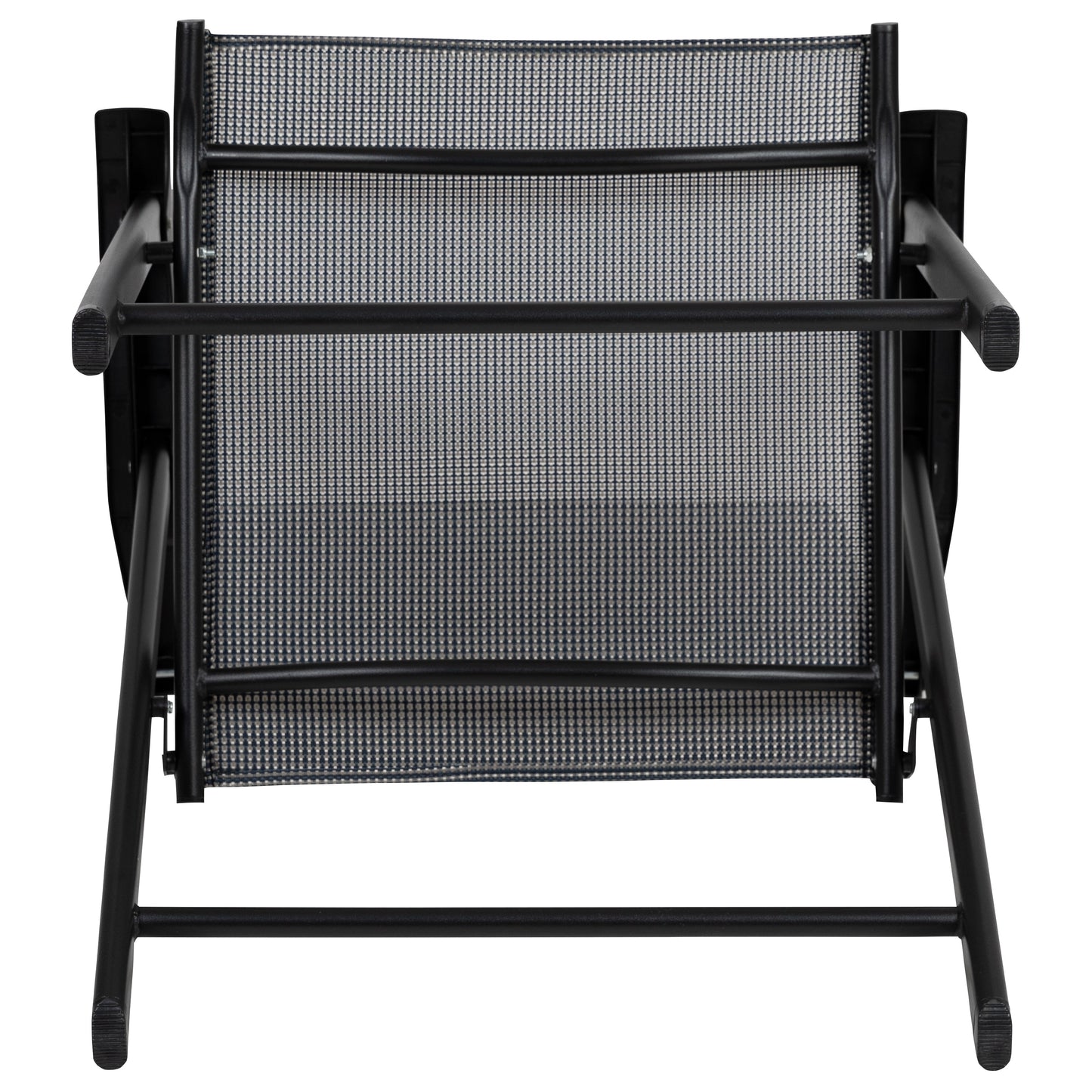 2PK GY/BK Folding Patio Chair 2-TLH-SC-044-B-GG