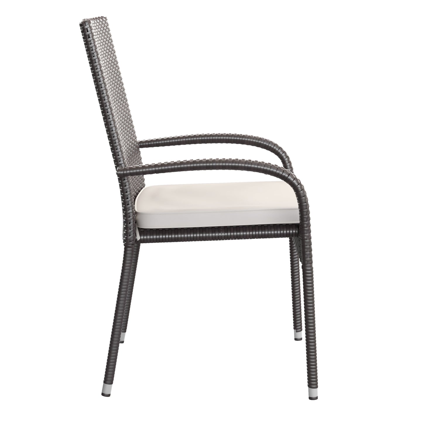 2PK Espresso Patio Chairs 2-TW-3WBE073-CU01CR-ESP-GG