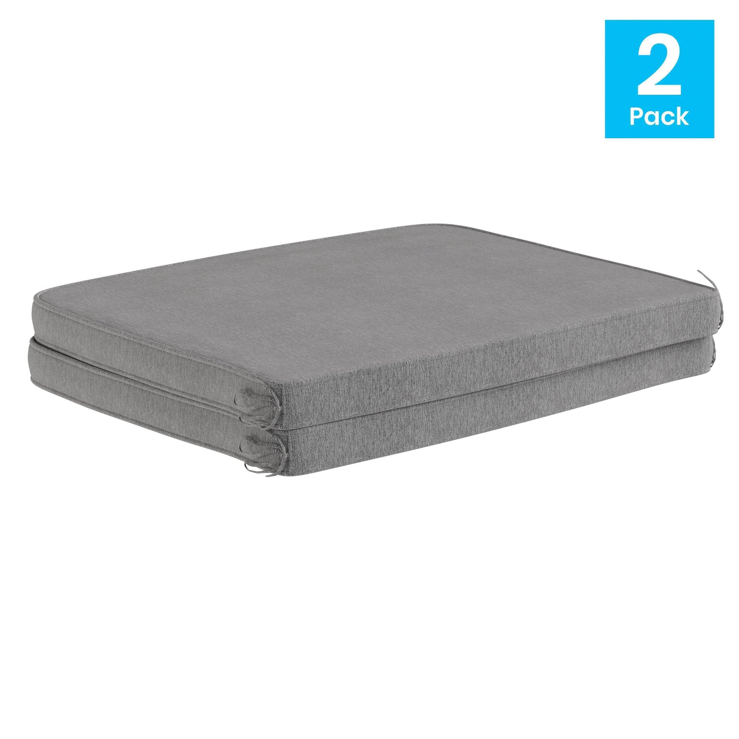 2 PK Gray Tieback Cushions 2-TW-3WCU001-GY-GG