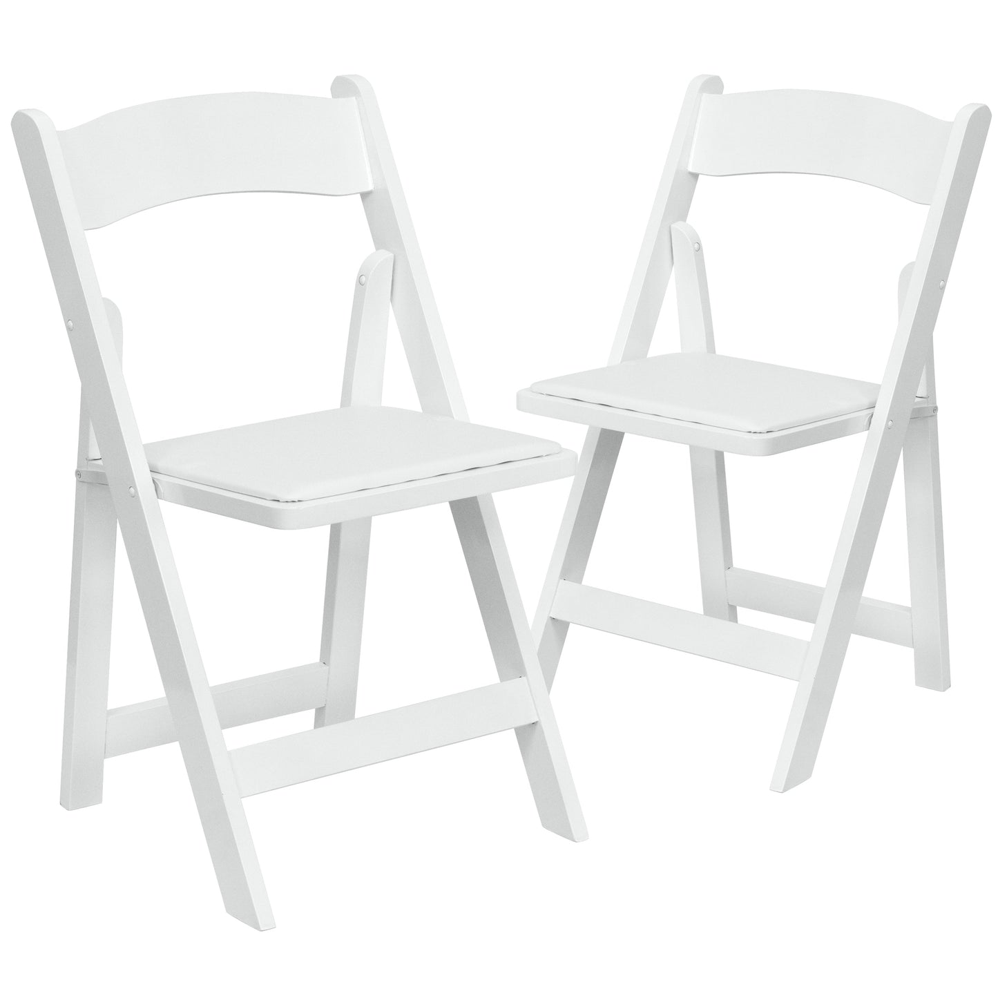 White Wood Folding Chair 2-XF-2901-WH-WOOD-GG