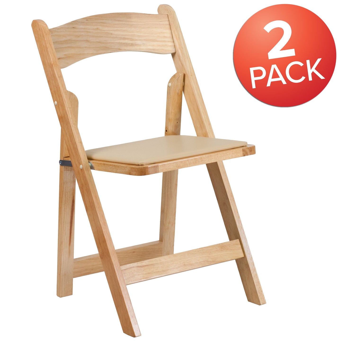 Natural Wood Folding Chair 2-XF-2903-NAT-WOOD-GG