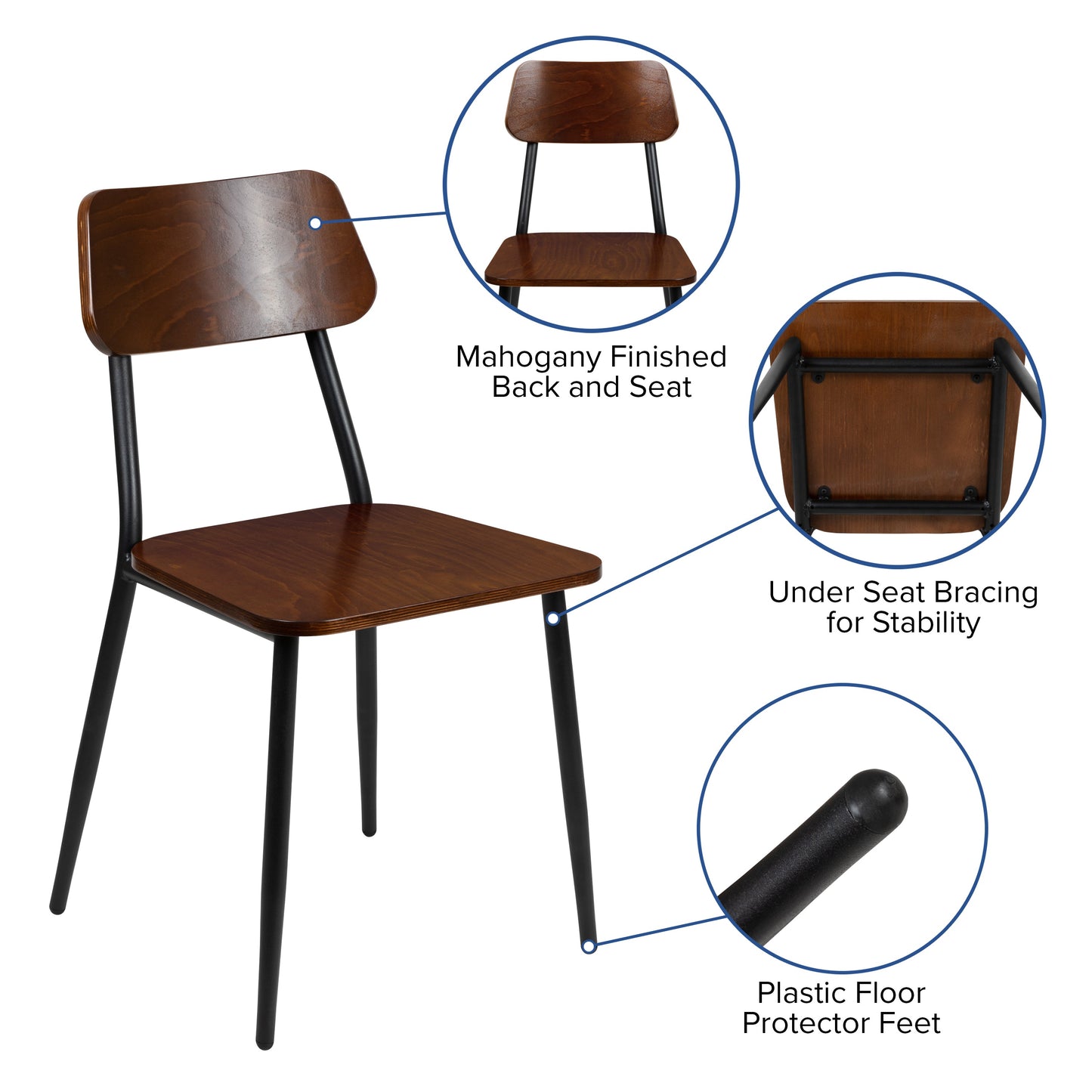 2 Pack Industrial Dining Chair 2-XU-DG-60725-GG