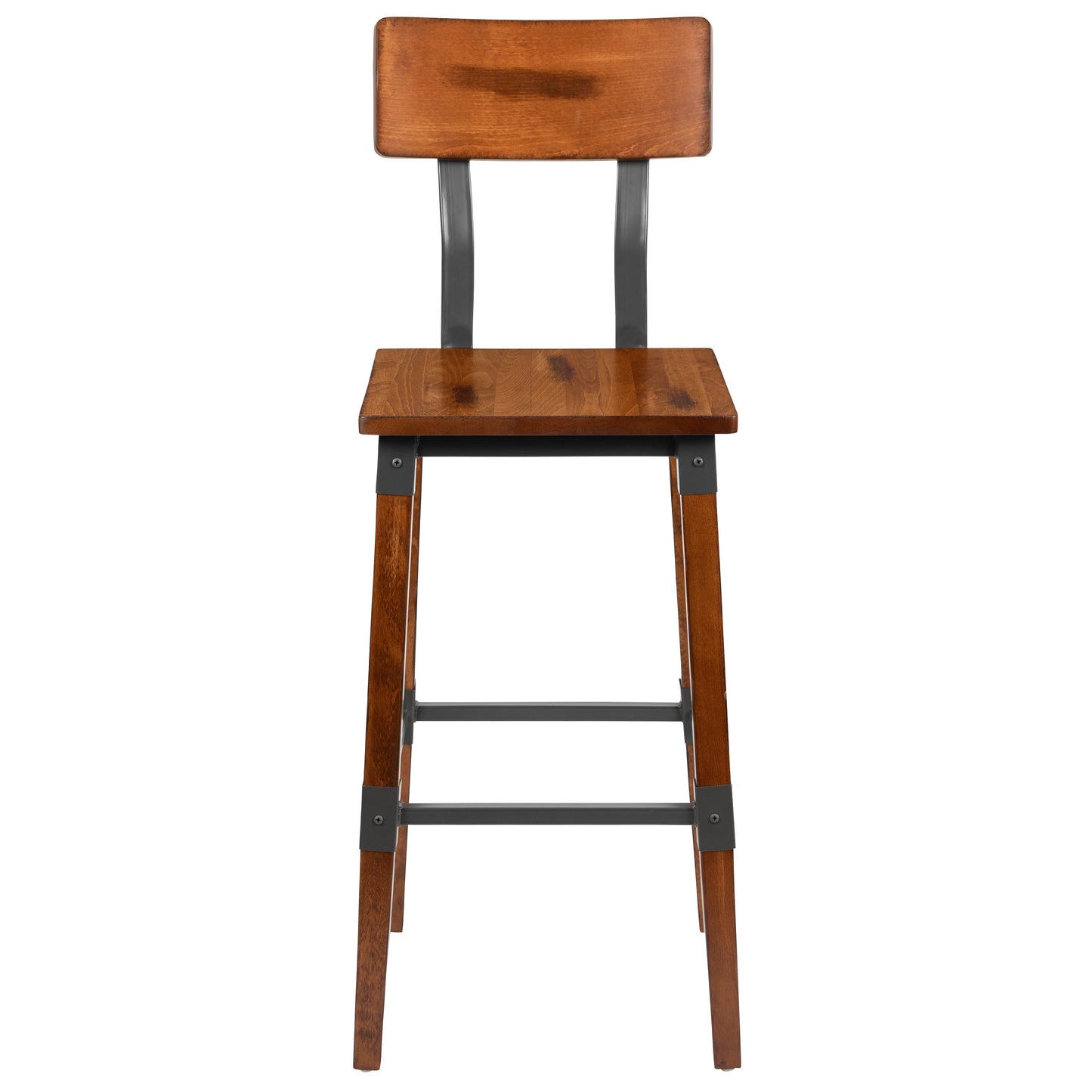 Walnut Wood Dining Barstool 2-XU-DG-W0236B-GG