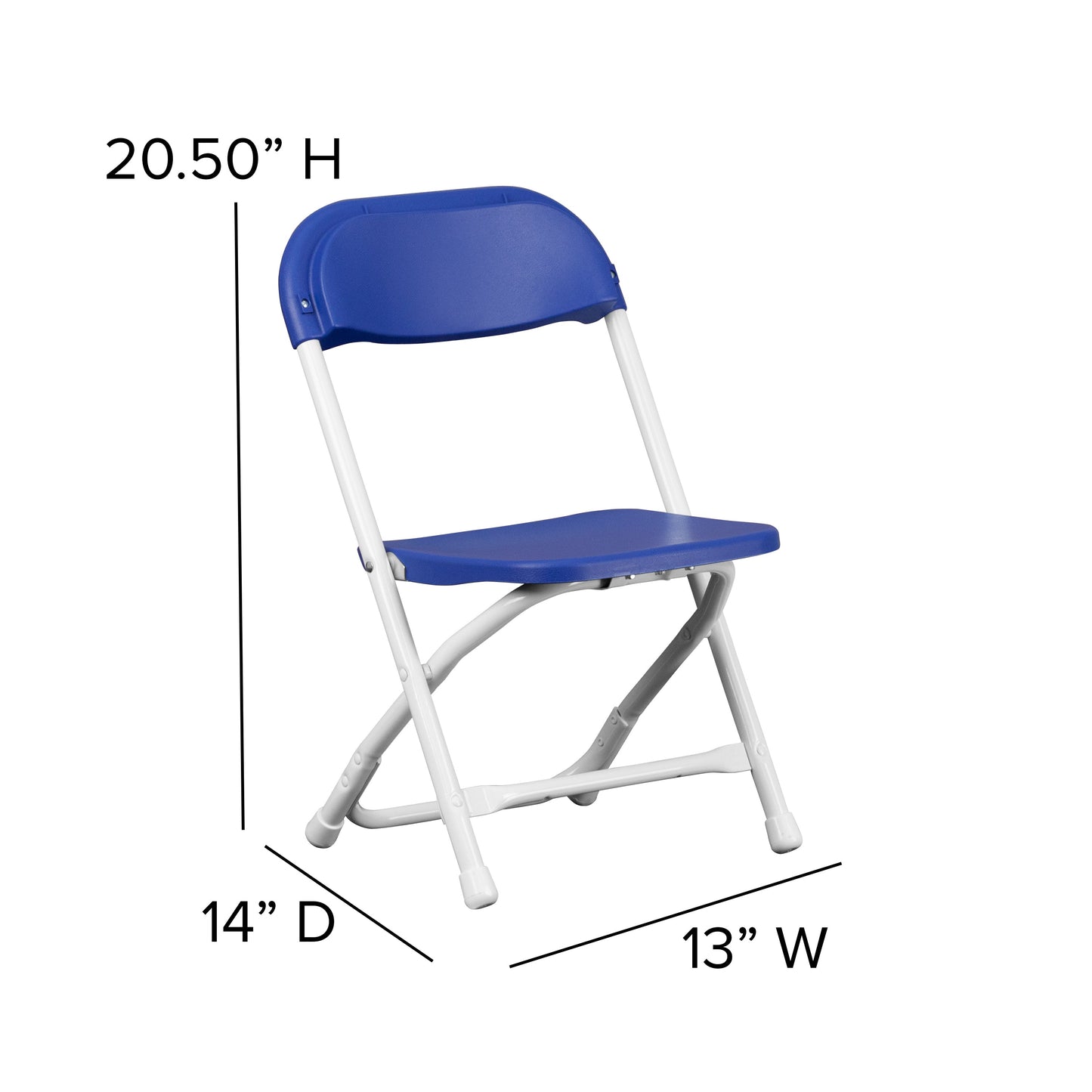 Kids Blue Folding Chair 2-Y-KID-BL-GG