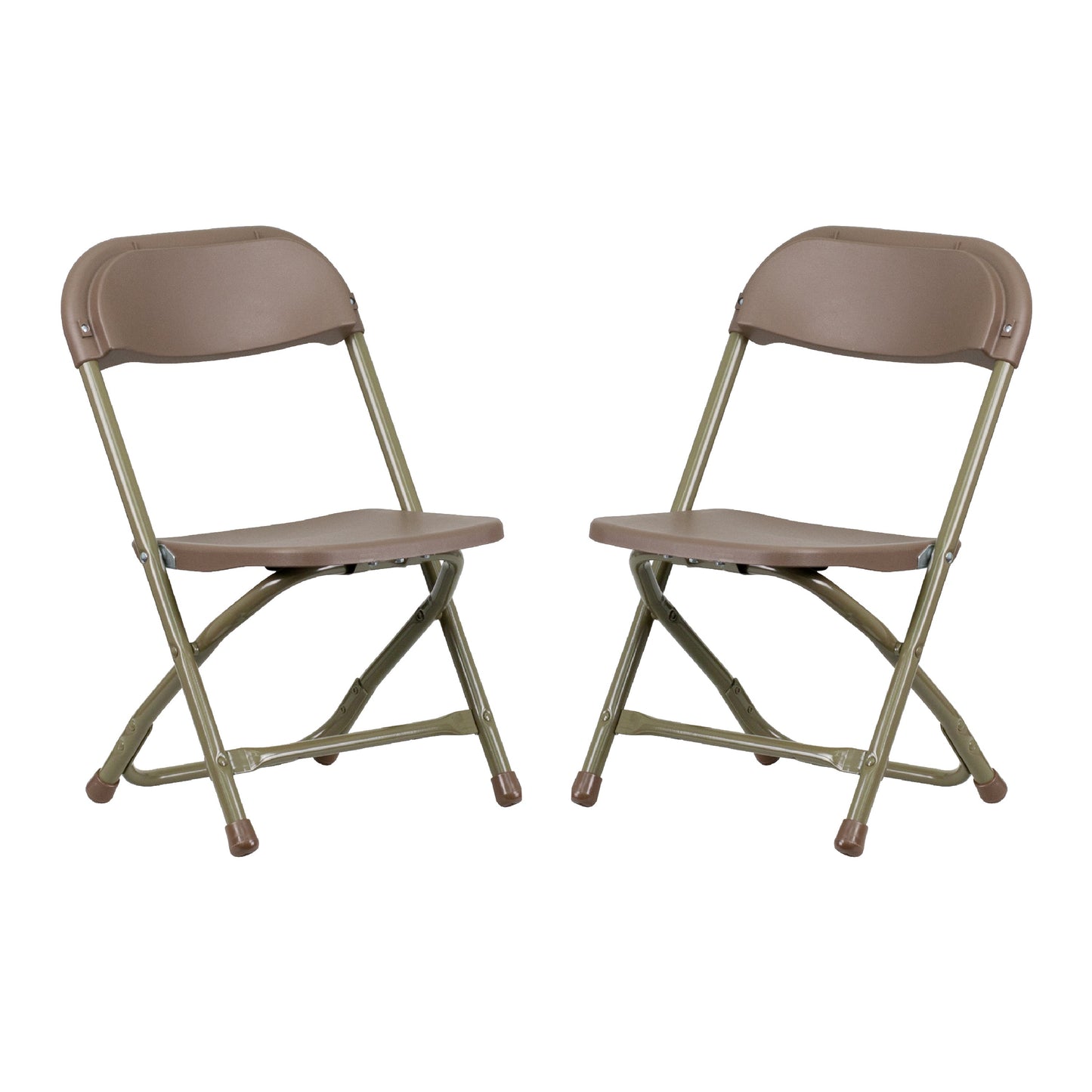 Kids Brown Folding Chair 2-Y-KID-BN-GG