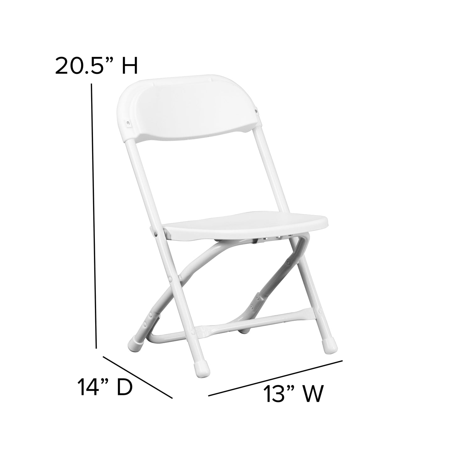 Kids White Folding Chair 2-Y-KID-WH-GG