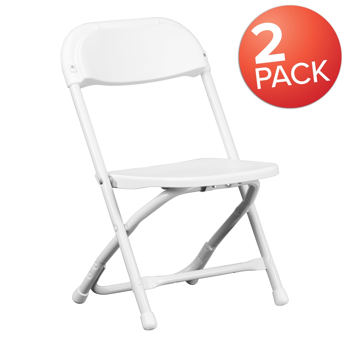 Kids White Folding Chair 2-Y-KID-WH-GG