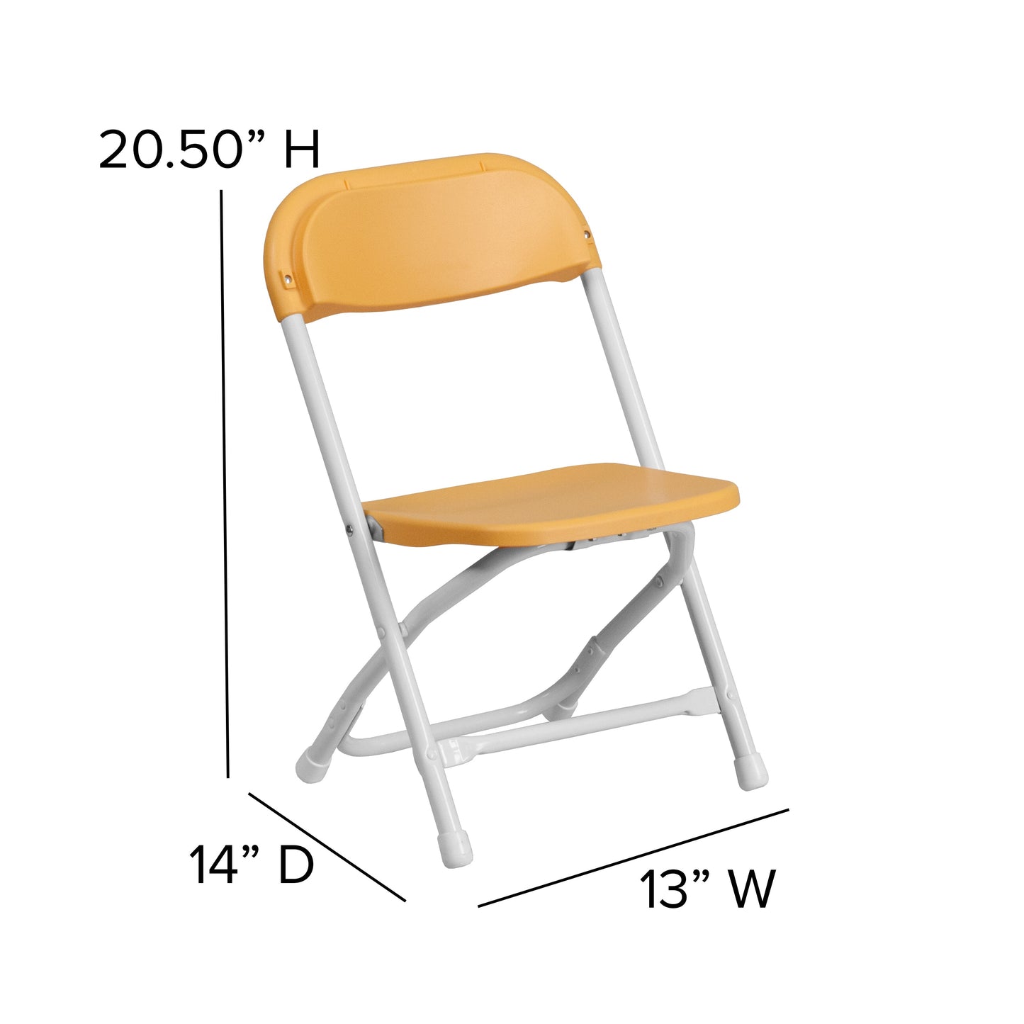 Kids Yellow Folding Chair 2-Y-KID-YL-GG