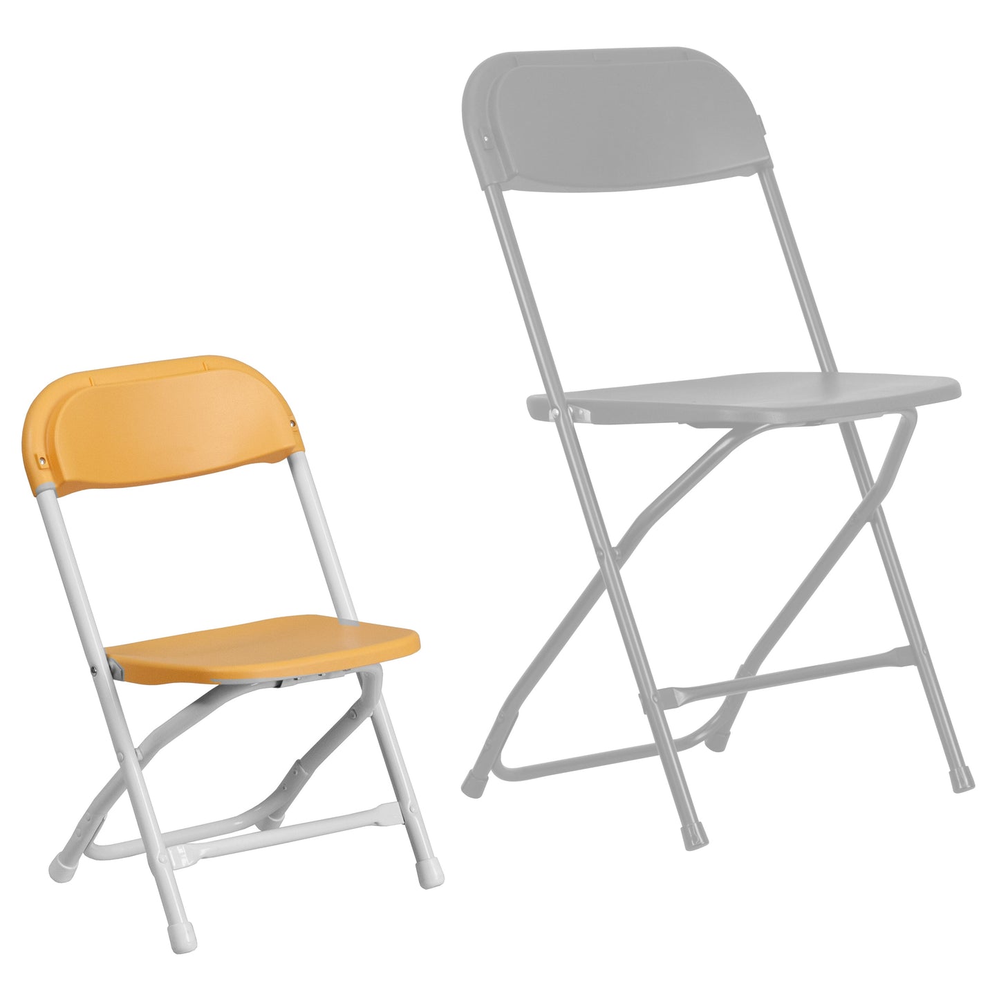 Kids Yellow Folding Chair 2-Y-KID-YL-GG