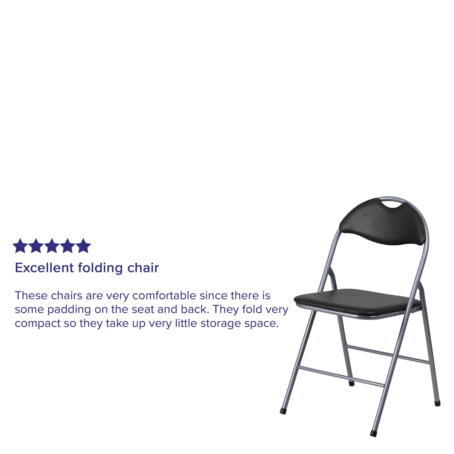 Black Vinyl Folding Chair 2-YB-YJ806H-GG