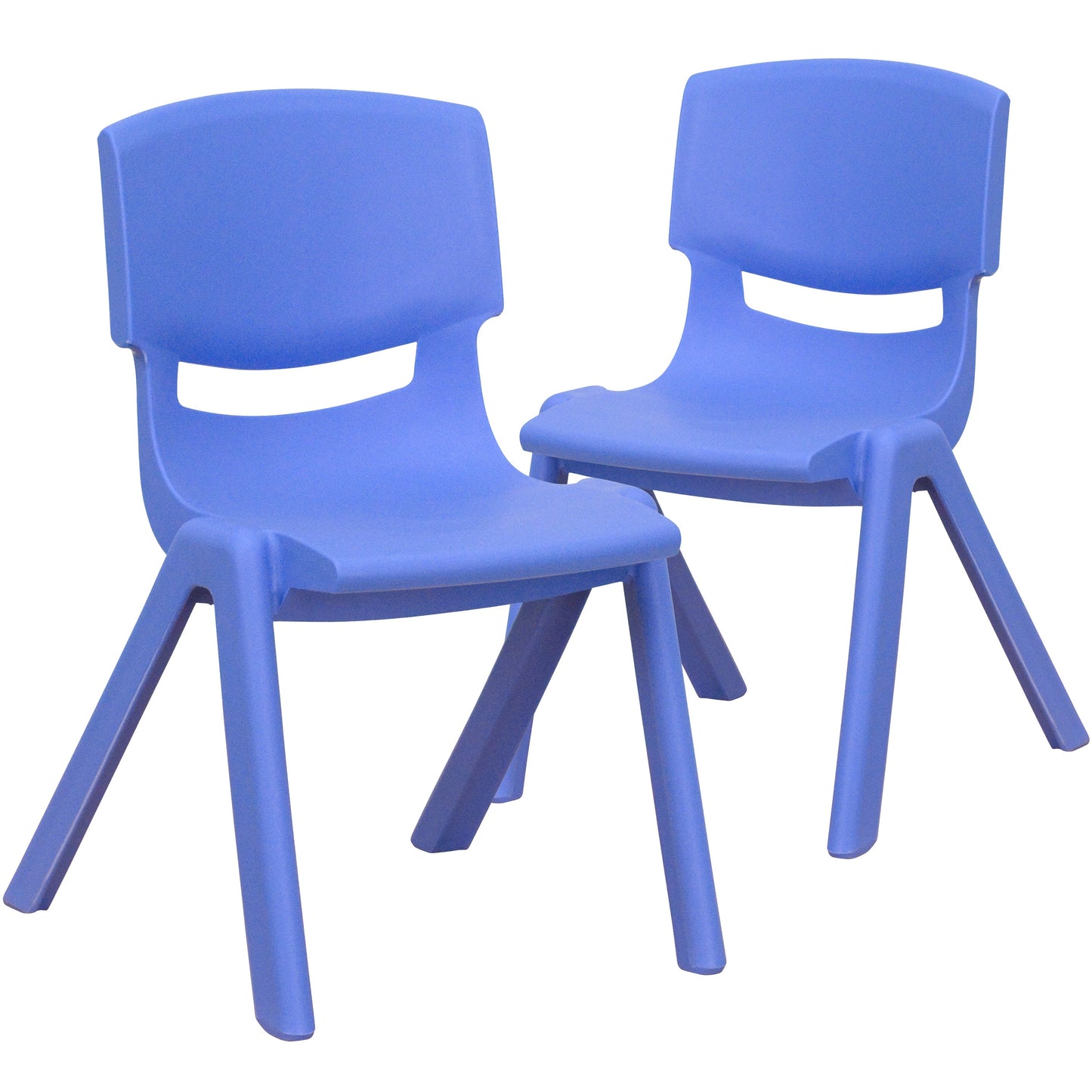 2PK Blue Plastic Stack Chair 2-YU-YCX-001-BLUE-GG