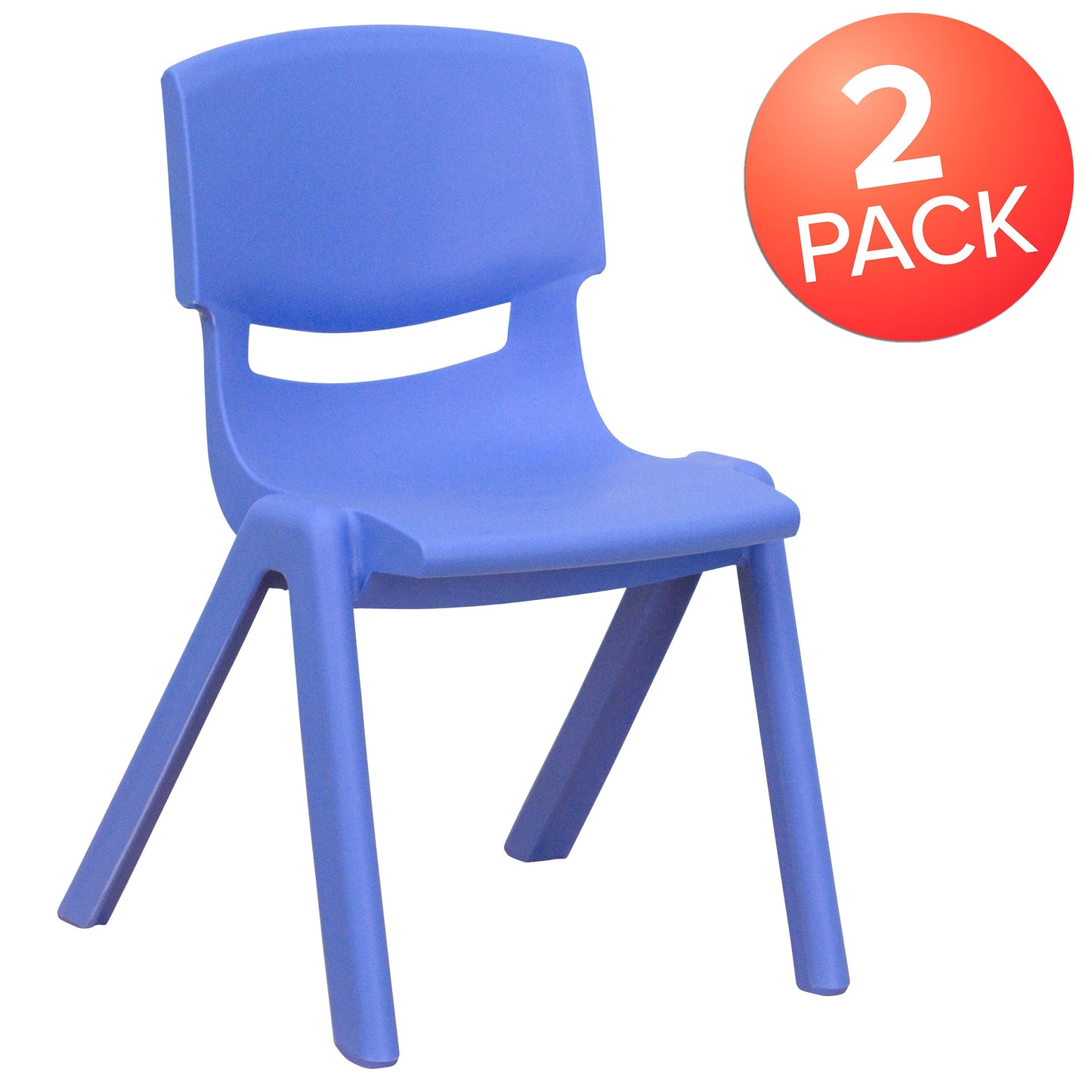 2PK Blue Plastic Stack Chair 2-YU-YCX-001-BLUE-GG