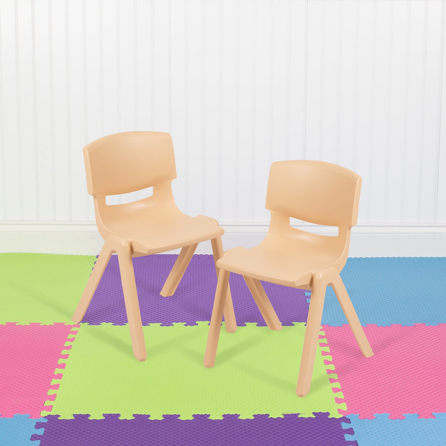 2PK Natural Plastic Chair 2-YU-YCX-001-NAT-GG