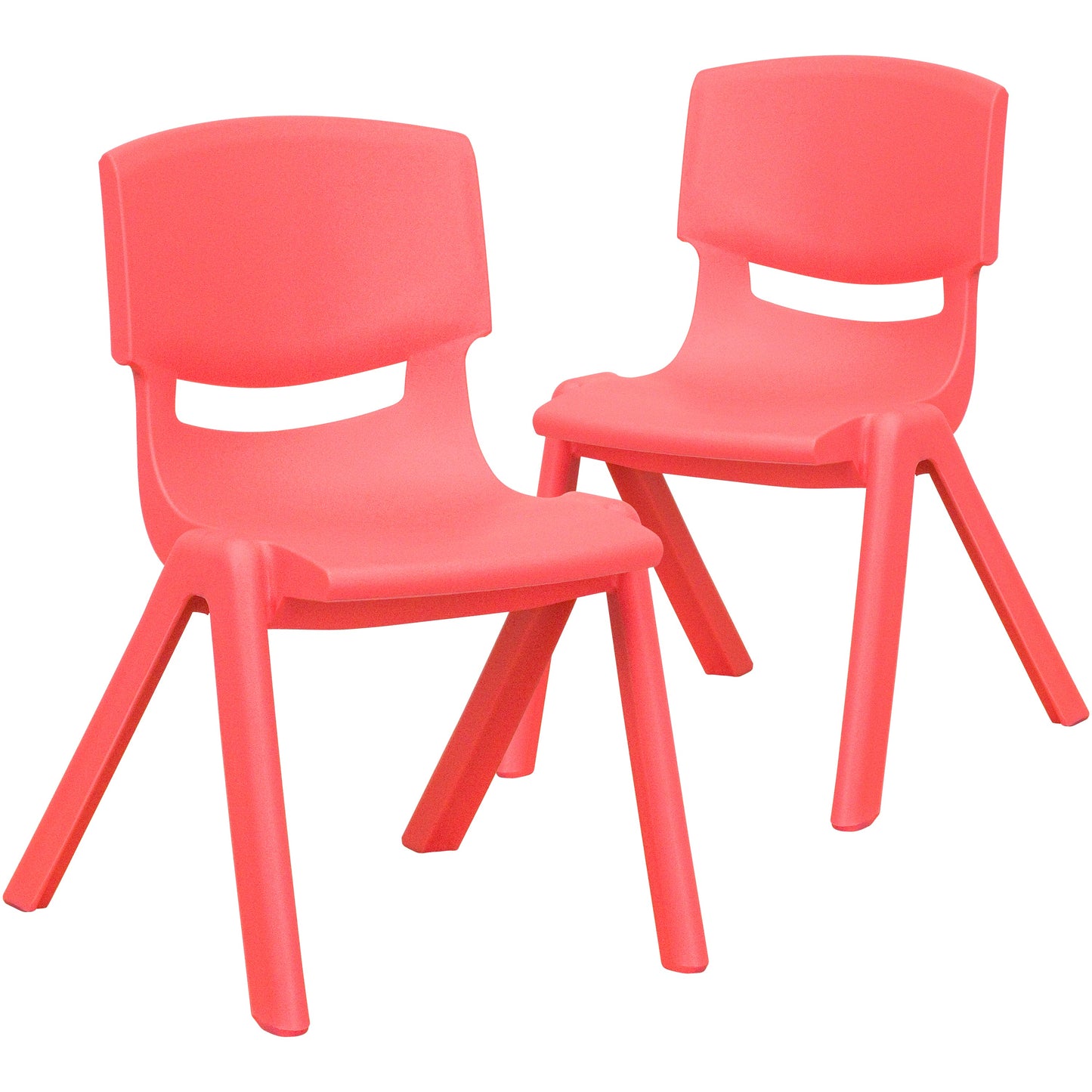 2PK Red Plastic Stack Chair 2-YU-YCX-001-RED-GG