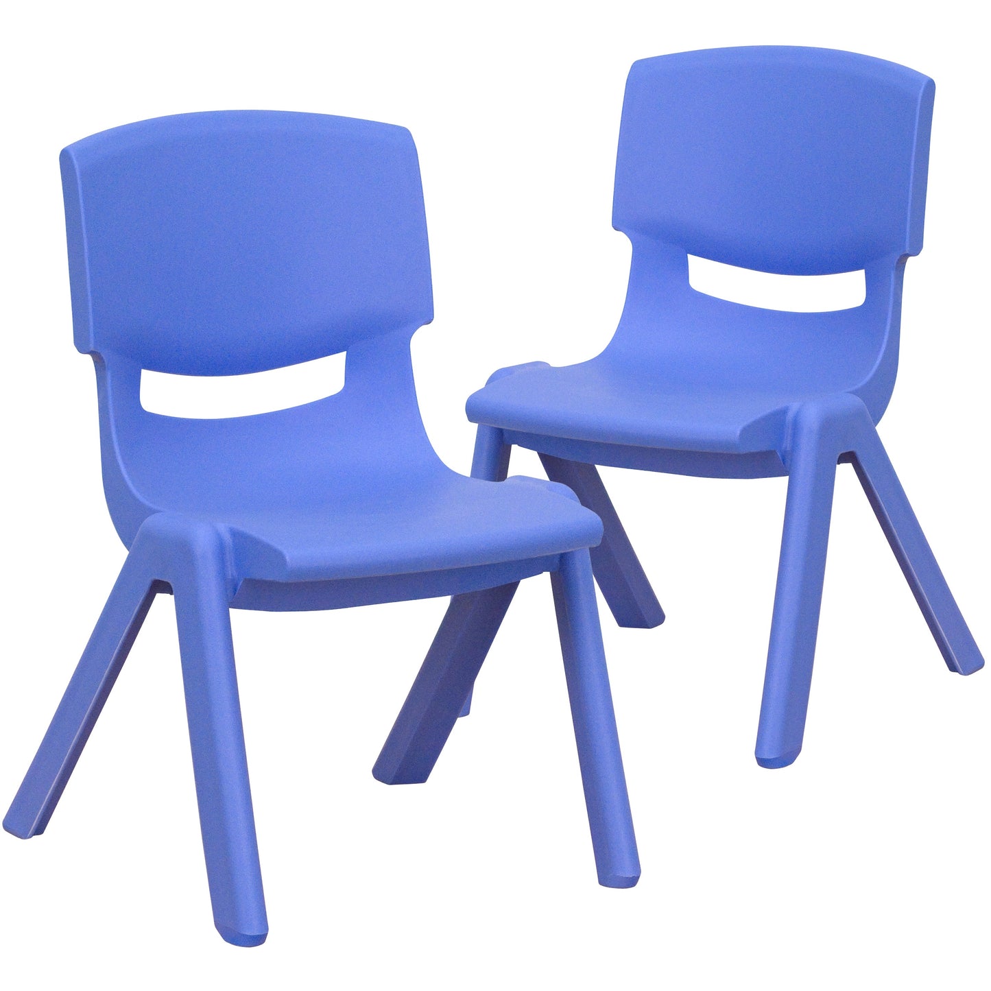 2PK Blue Plastic Stack Chair 2-YU-YCX-003-BLUE-GG