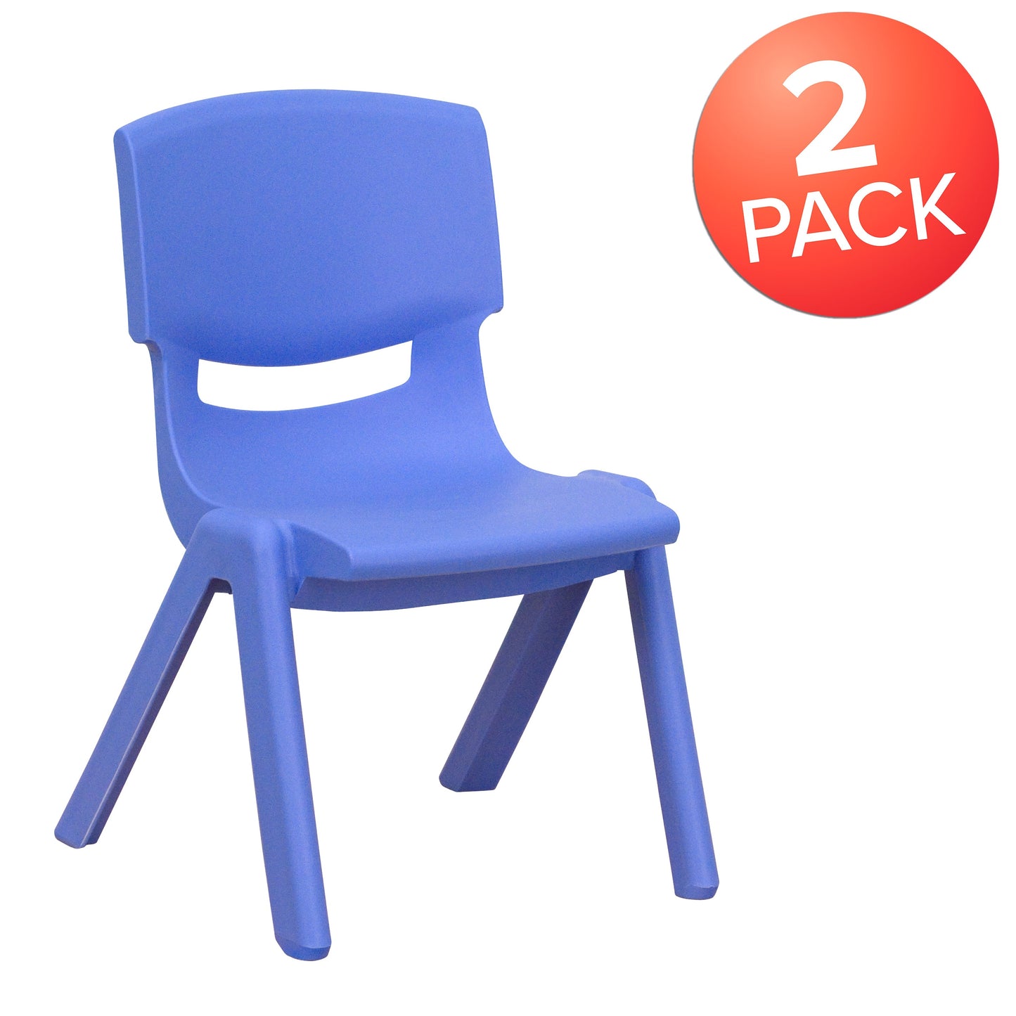 2PK Blue Plastic Stack Chair 2-YU-YCX-003-BLUE-GG