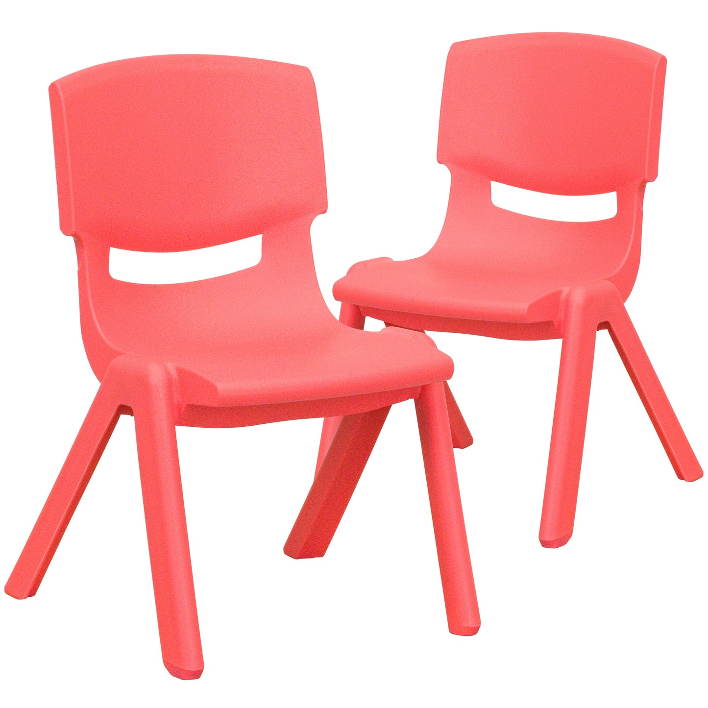 2PK Red Plastic Stack Chair 2-YU-YCX-003-RED-GG