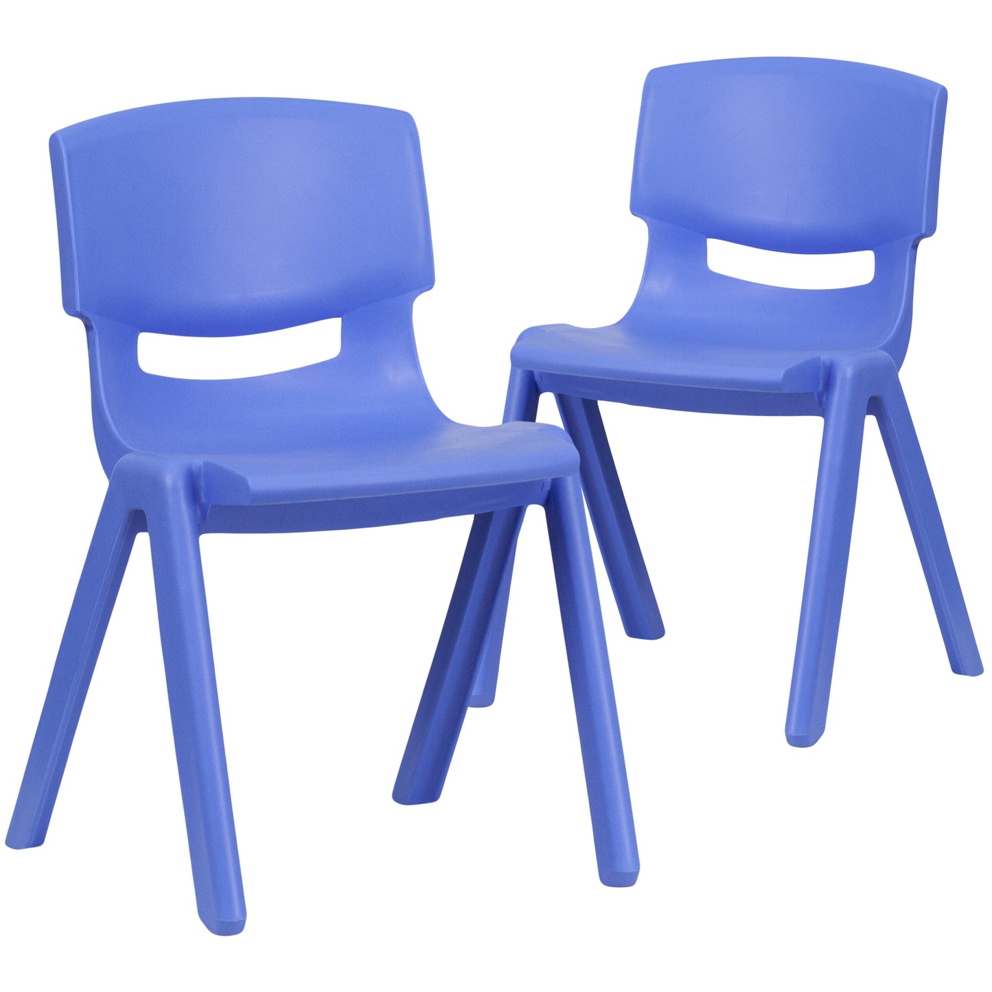 2PK Blue Plastic Stack Chair 2-YU-YCX-004-BLUE-GG