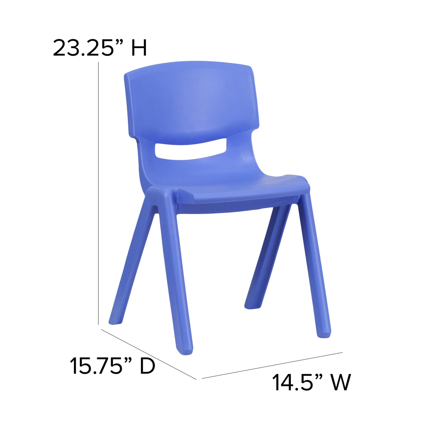 2PK Blue Plastic Stack Chair 2-YU-YCX-004-BLUE-GG