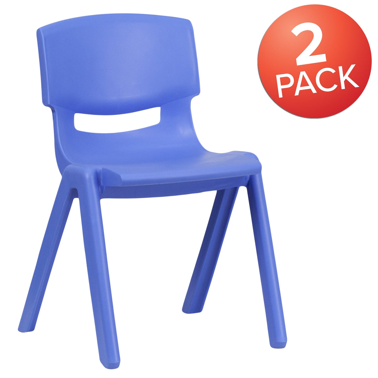 2PK Blue Plastic Stack Chair 2-YU-YCX-004-BLUE-GG