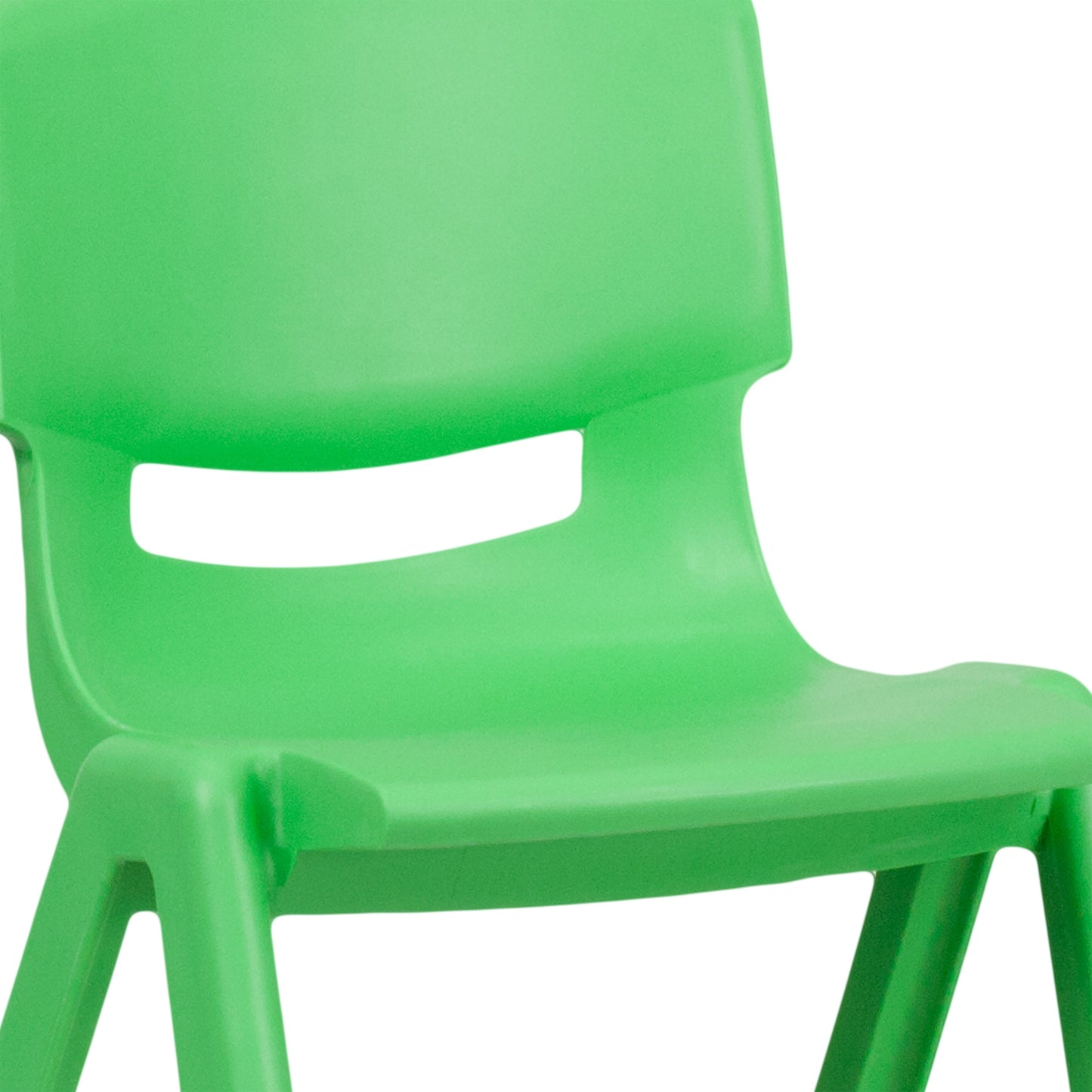 2PK Green Plastic Stack Chair 2-YU-YCX-004-GREEN-GG