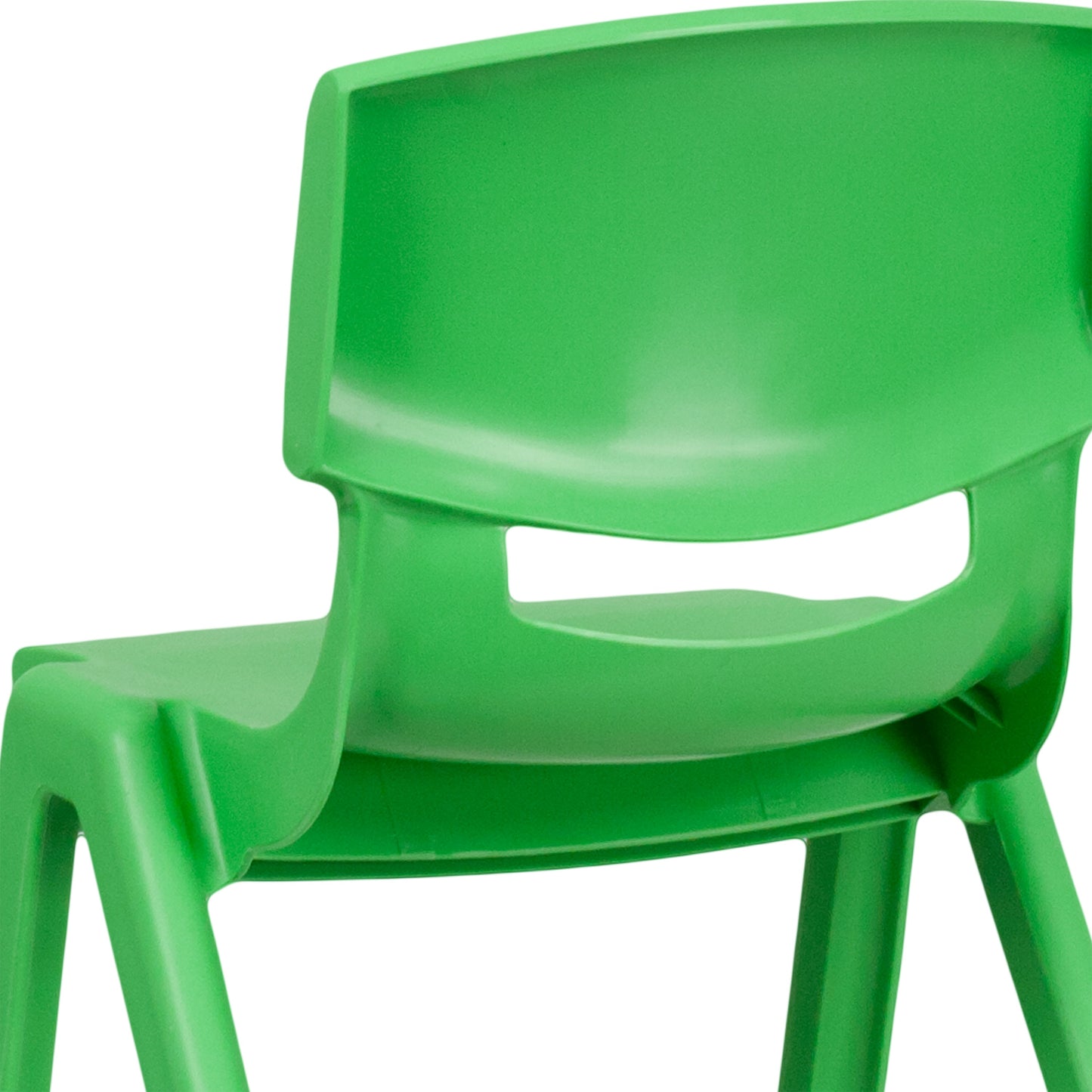 2PK Green Plastic Stack Chair 2-YU-YCX-004-GREEN-GG