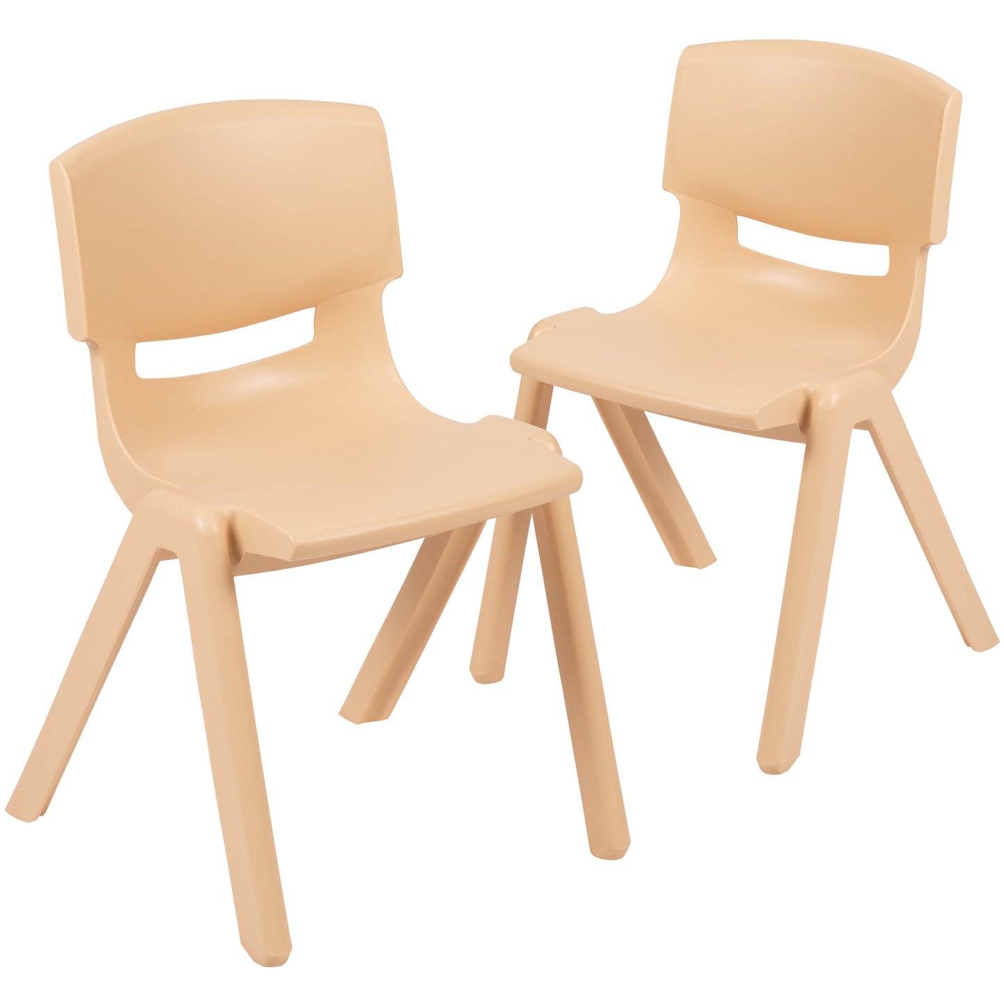 2PK Natural Plastic Chair 2-YU-YCX-004-NAT-GG