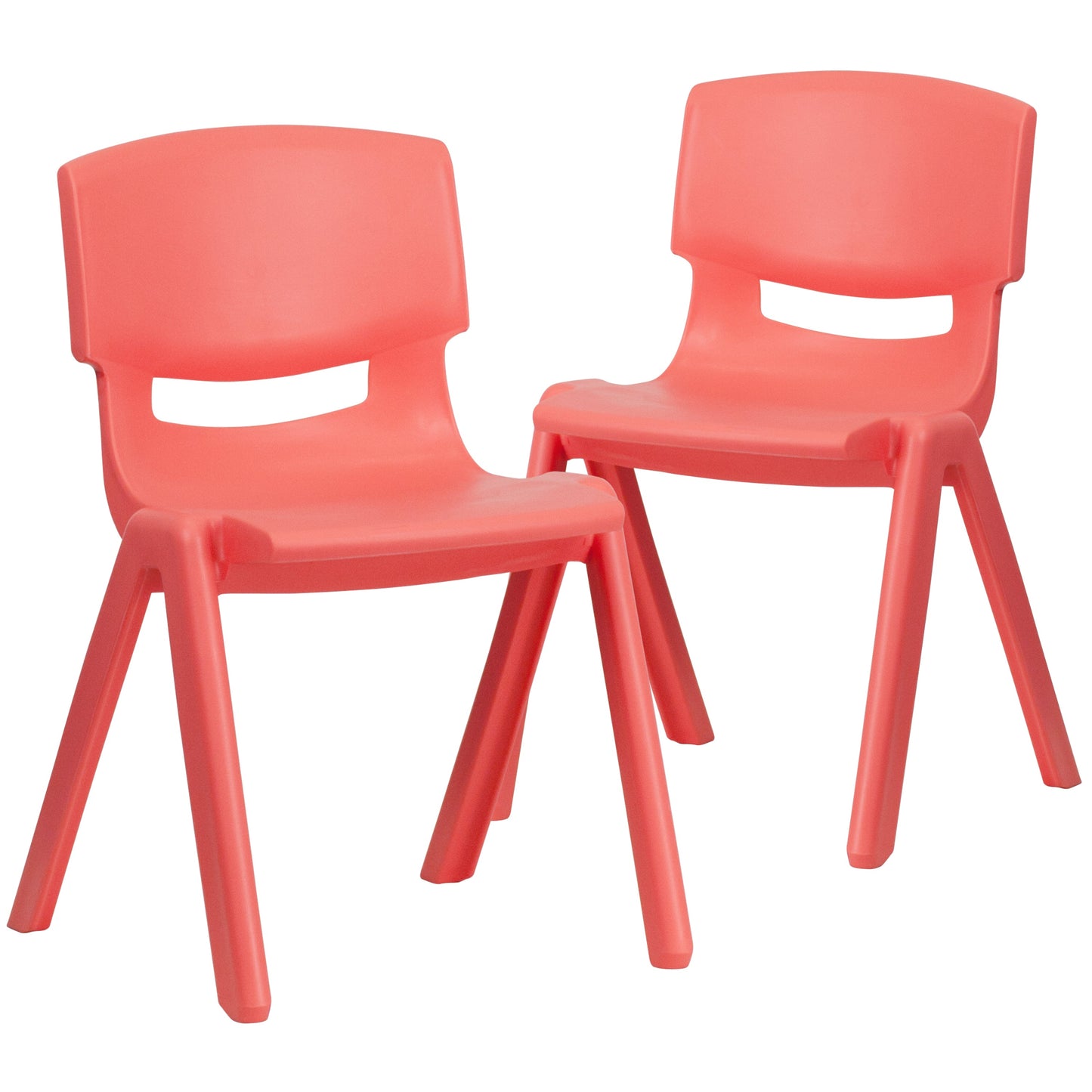 2PK Red Plastic Stack Chair 2-YU-YCX-004-RED-GG